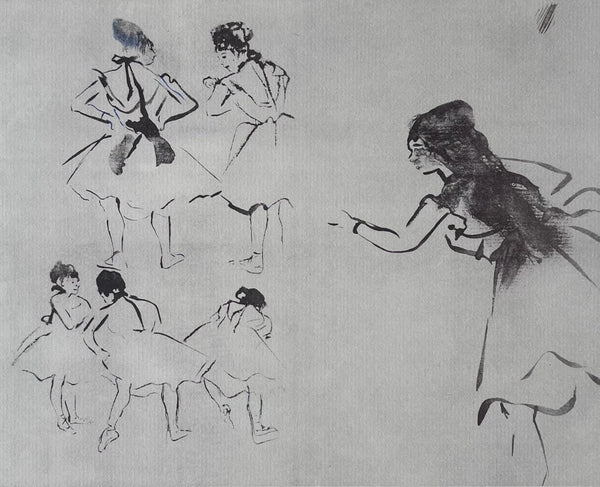 Edgar Degas, Sketch of Dancers, Limited Edition Lithograph