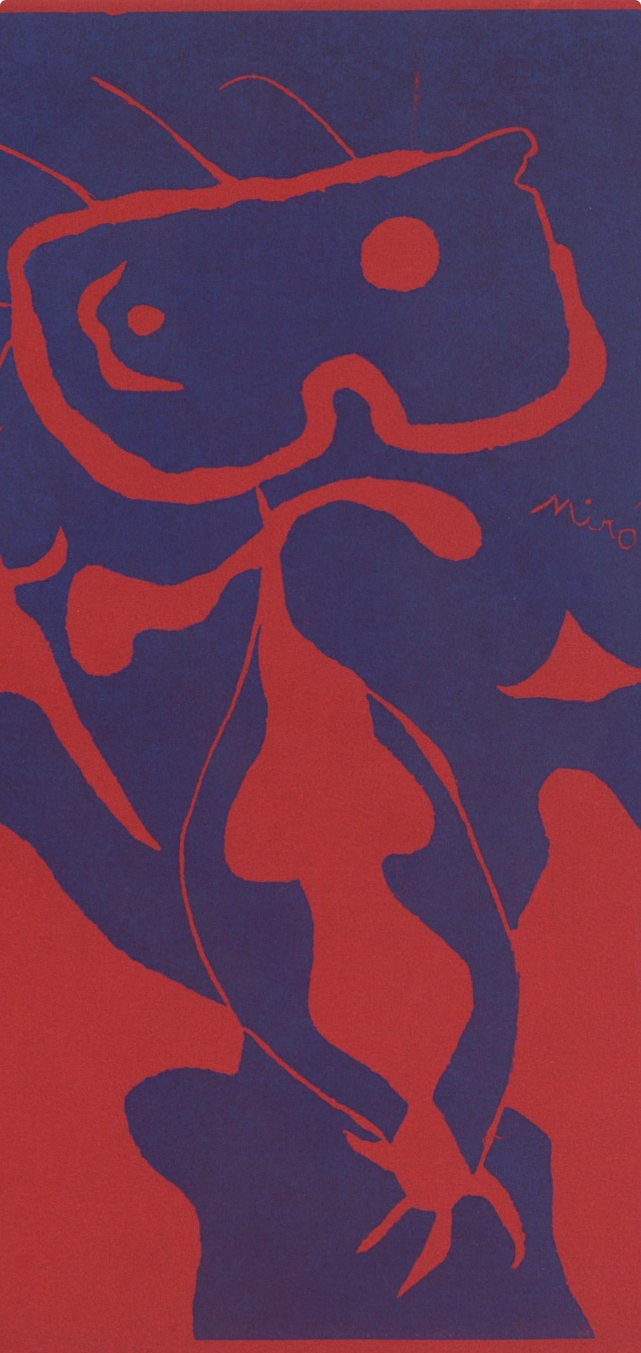 Joan Miró, Composition (Cramer 6; Dupin 40; Mourlot 1967), XXe siècle, Limited Edition Linocut