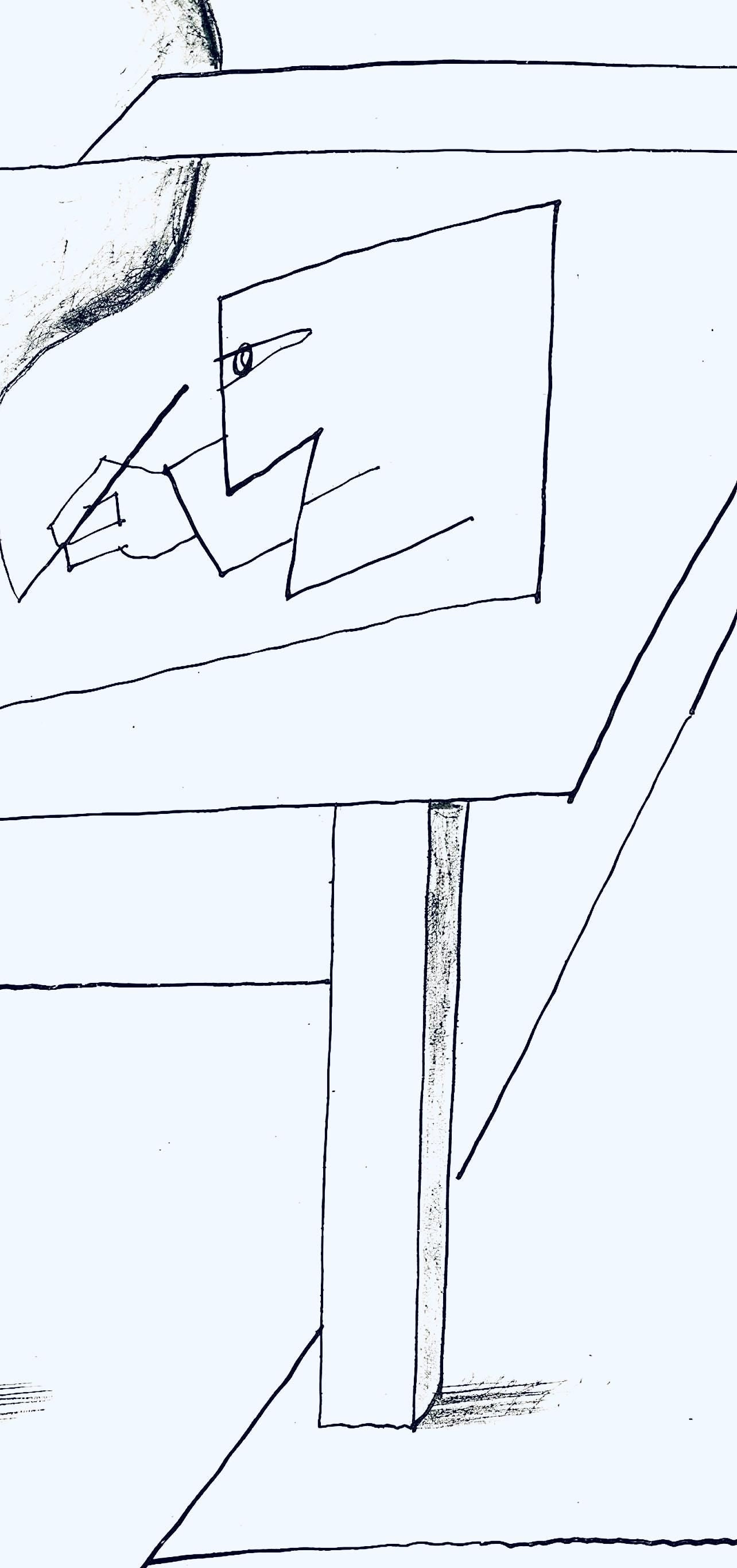 Saul Steinberg, Composition, Derrière le miroir, Limited Edition Lithograph