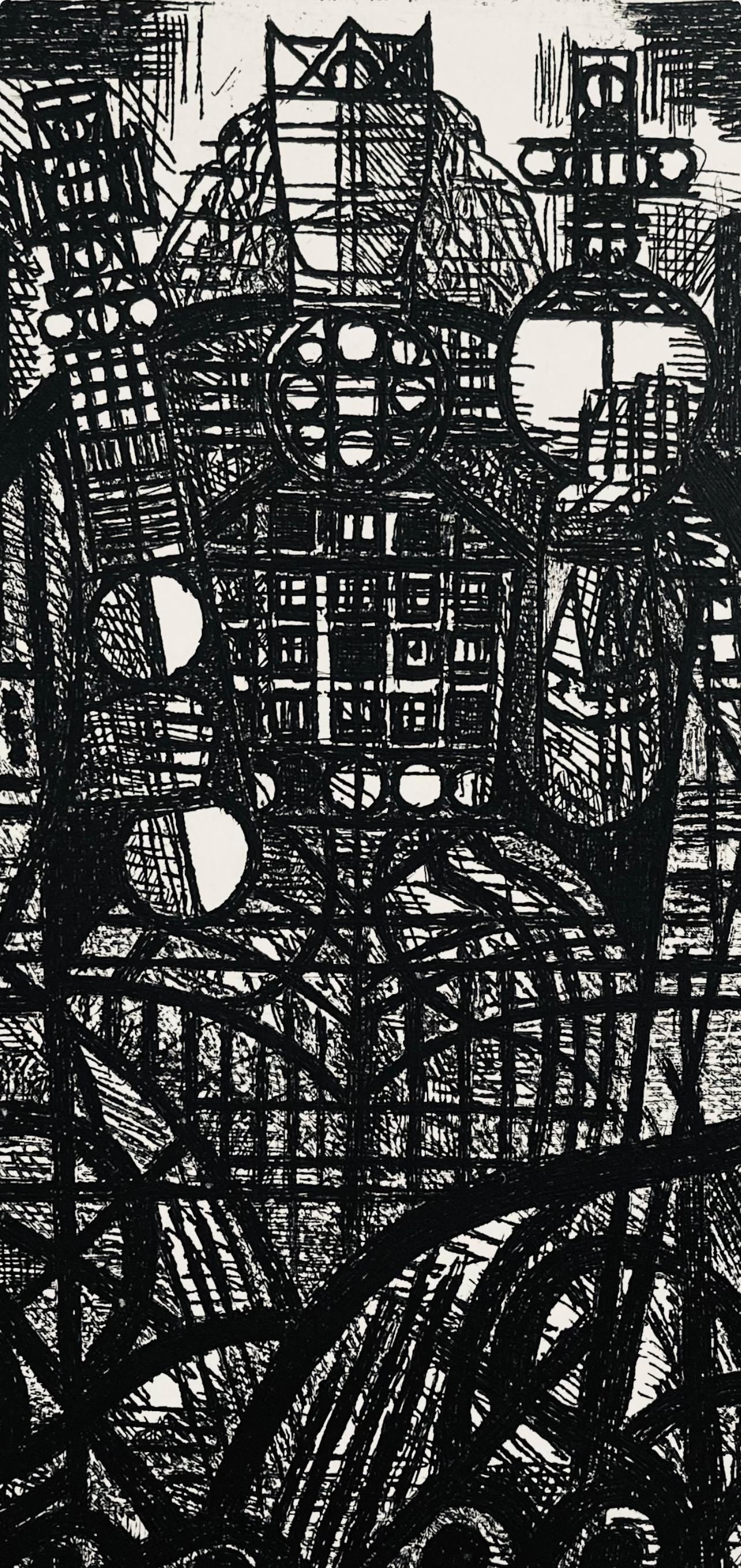 Marcel Gromaire, Le Roi Malcolm, Scène XXV, Shakespeare, Macbeth, Eaux-fortes de Gromaire, Limited Edition Etching