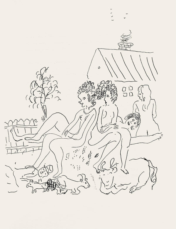 Marc Chagall, Composition, Suite Provinciale avec 92 dessins inédits de Marc Chagall, Limited Edition Lithograph