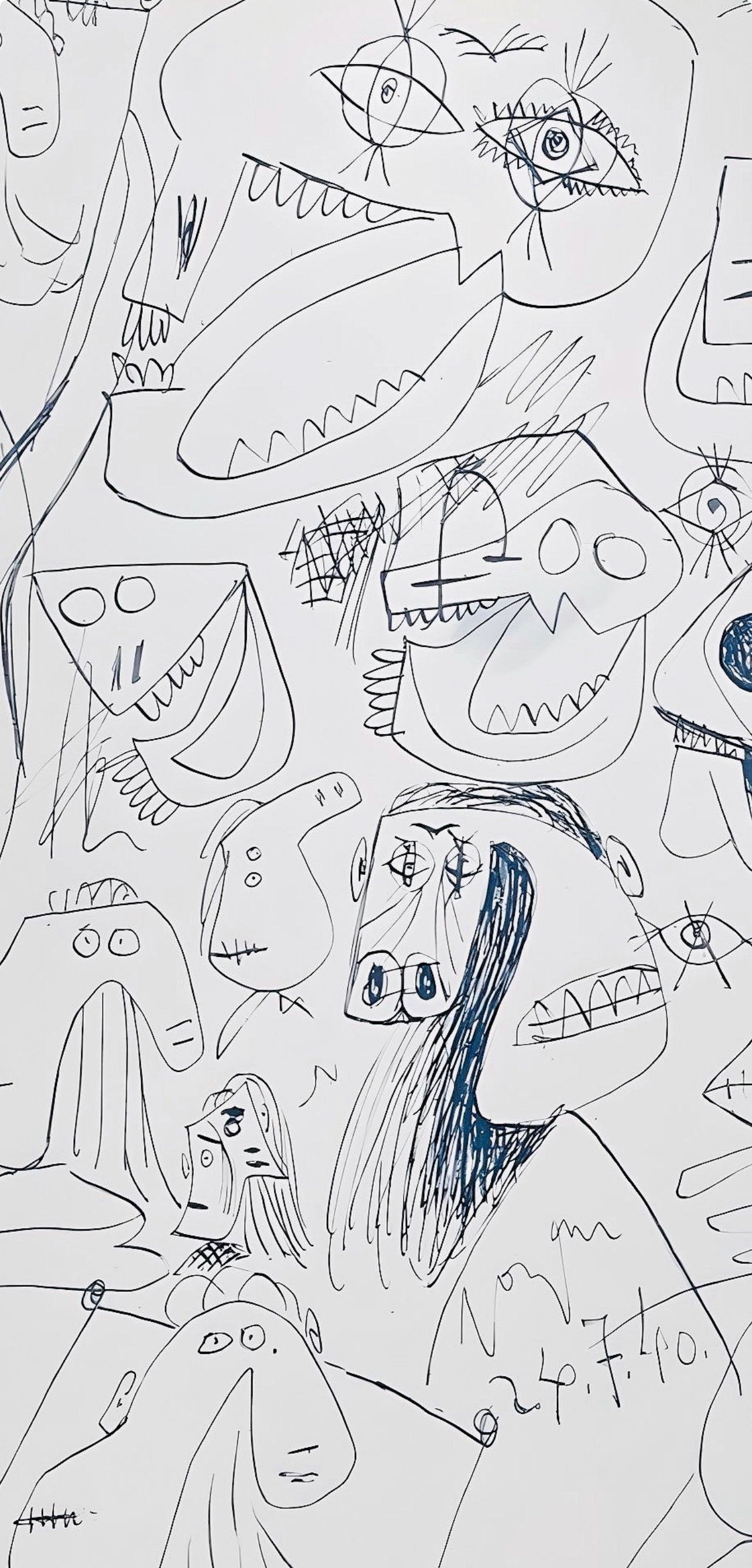 Pablo Picasso, Composition, Carnet de dessins de Picasso, Cahiers d’Art, Limited Edition Lithograph
