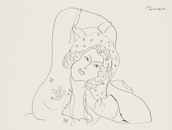 Henri Matisse, Série I, var. 12 (Duthuit 9), Henri Matisse, Dessins, Thèmes et variations, Limited Edition Lithograph