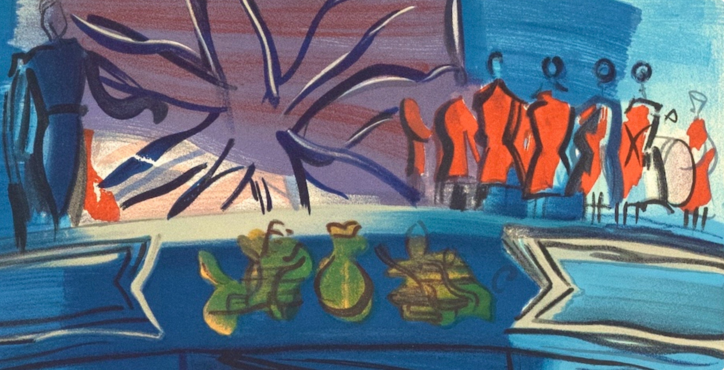 Raoul Dufy, Réception d'un amiral anglais sur un bateau francais, Raoul Dufy, Collection Pierre Lévy, Limited Edition Lithograph
