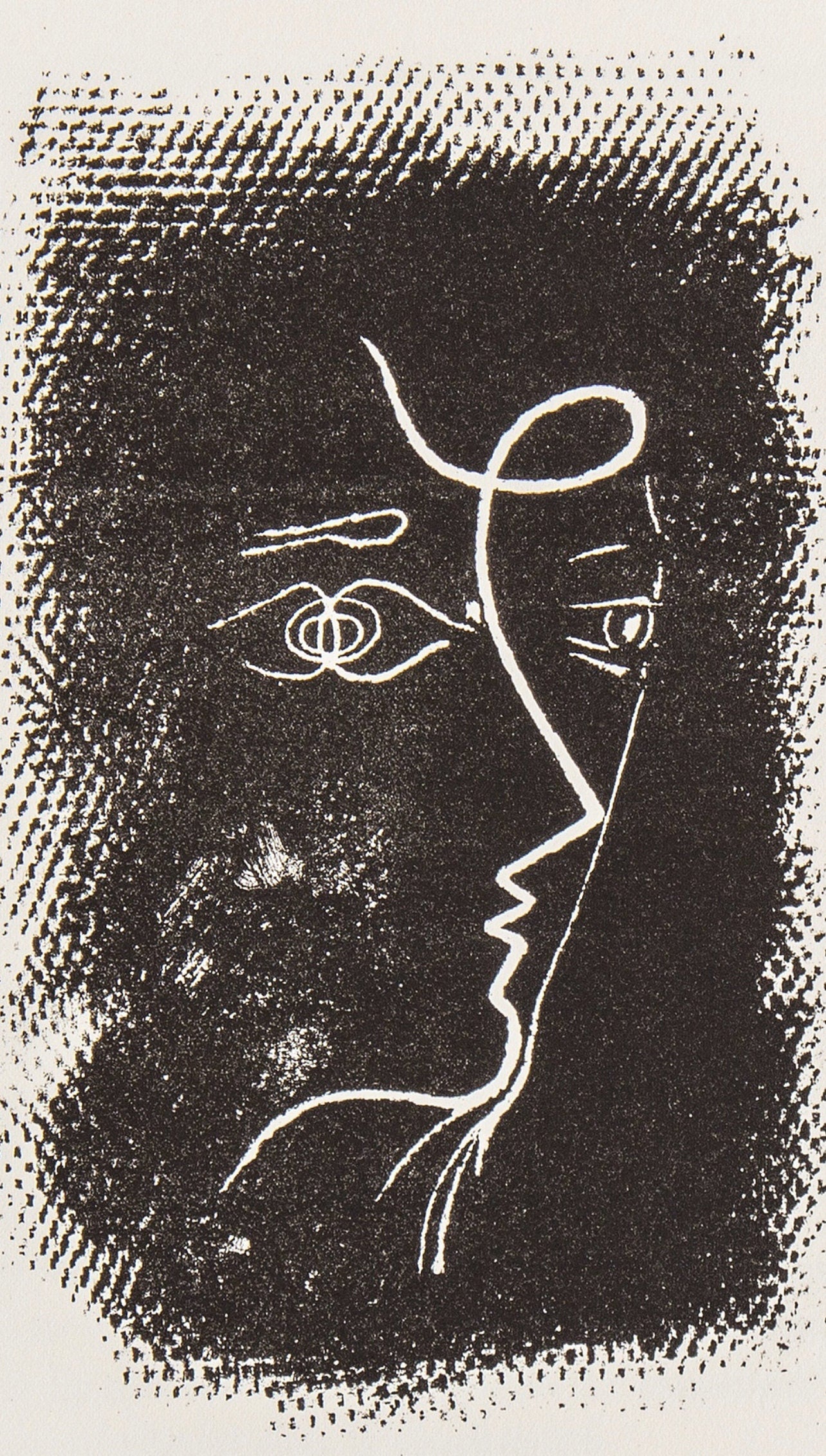 Georges Braque, Profil de femme (Mourlot 25), Souvenirs et portraits d'artistes, Limited Edition Lithograph