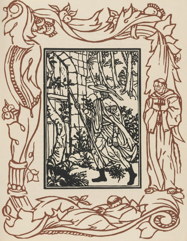 Émile Bernard, Composition (Morane, No. 100), Les Petites Fleurs de St. Françoise, Limited Edition Woodcut