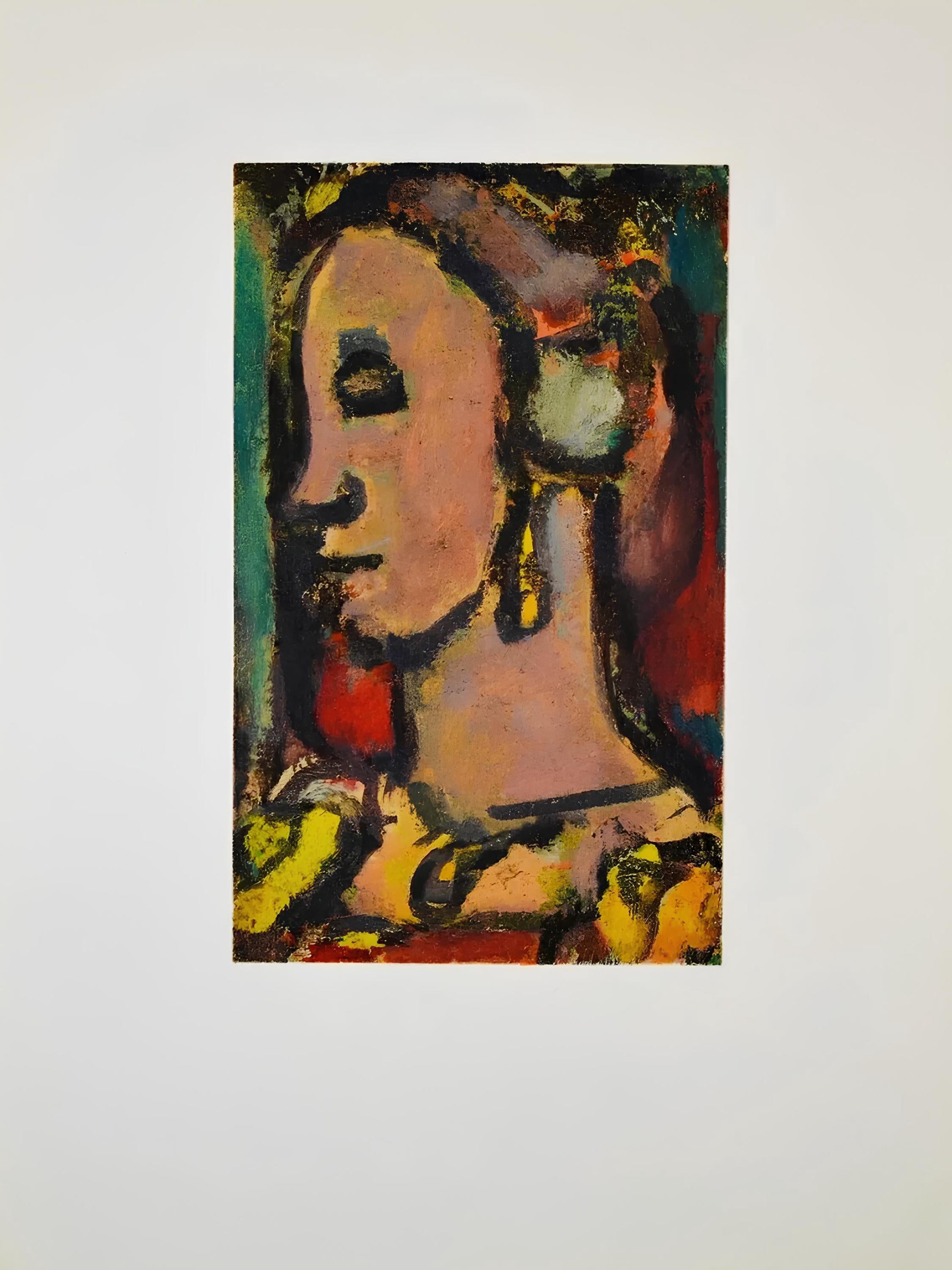 Georges Rouault, Composition, Visages, dix études de l'Atelier reproduites en fac-similés, Limited Edition Lithograph