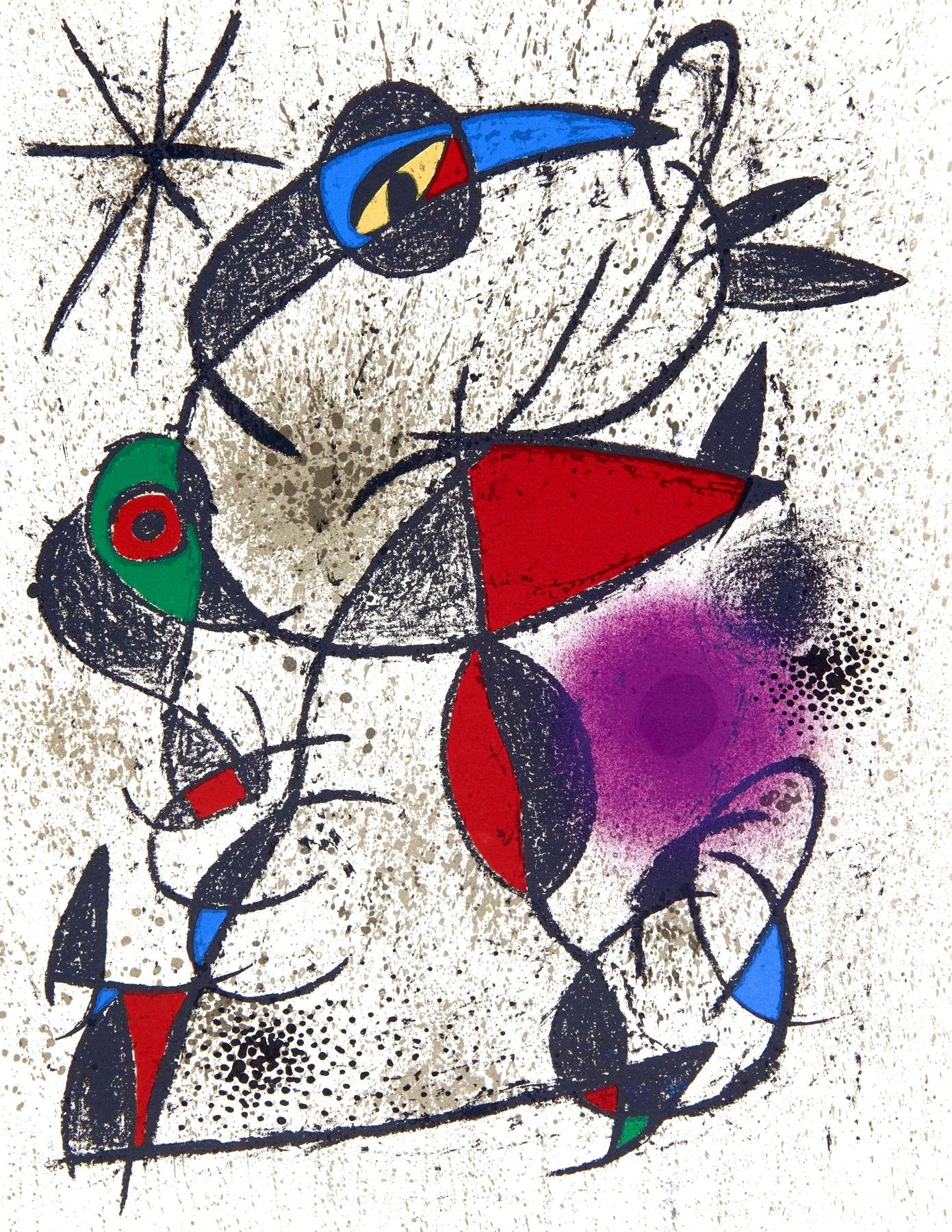 Joan Miró, Faillie du calcaire, Souvenirs et portraits d'artistes, Limited Edition Lithograph