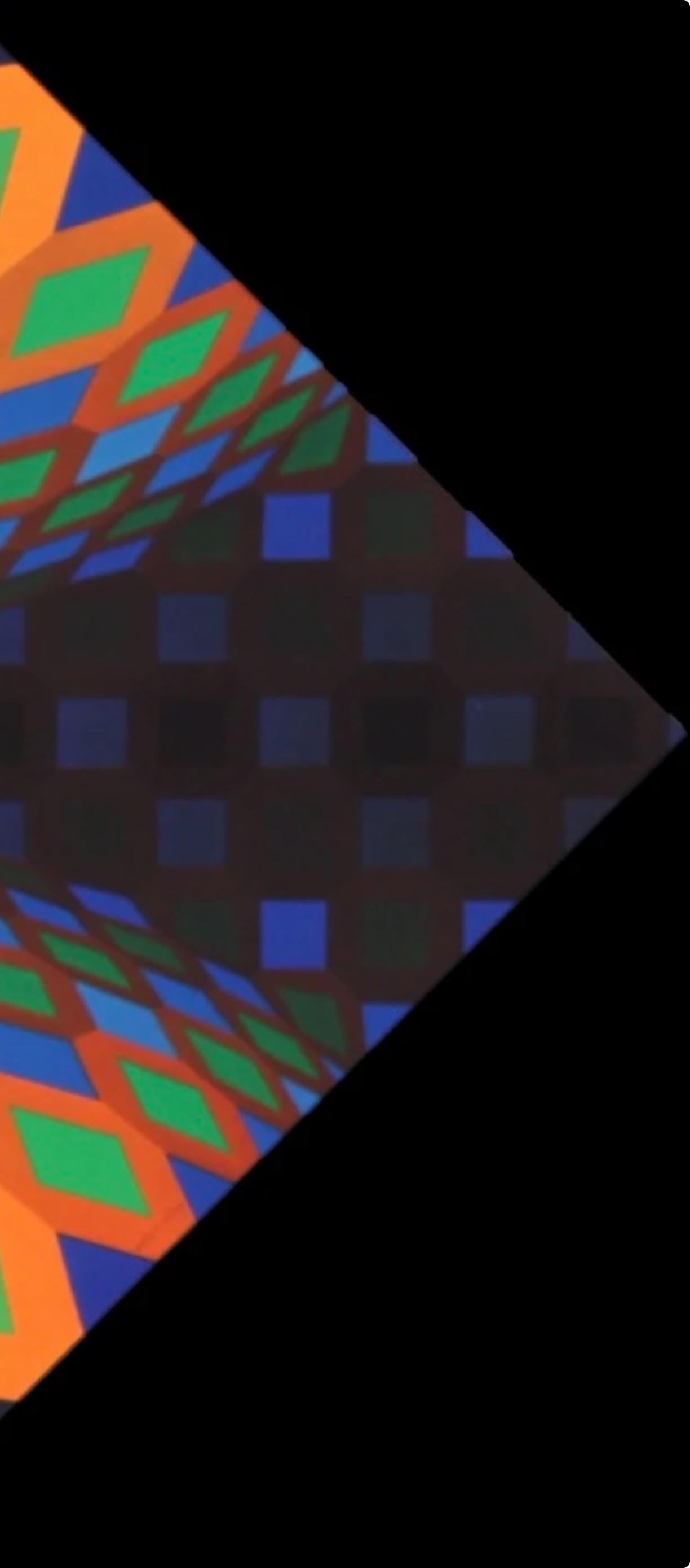 Victor Vasarely, Composition, Octogone, Limited Edition Héliogravure