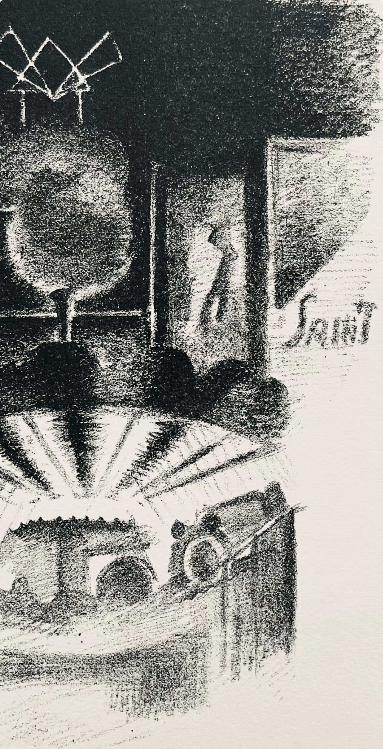 Robert Delaunay, Le Moulin Rouge (Habasque 720-728), Allo! Paris!, Limited Edition Lithograph