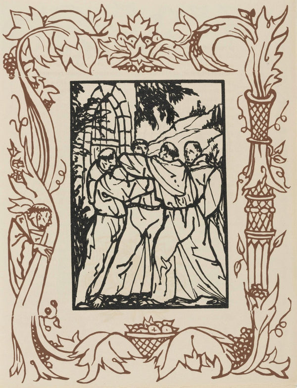 Émile Bernard, Composition (Morane, No. 100), Les Petites Fleurs de St. Françoise, Limited Edition Woodcut