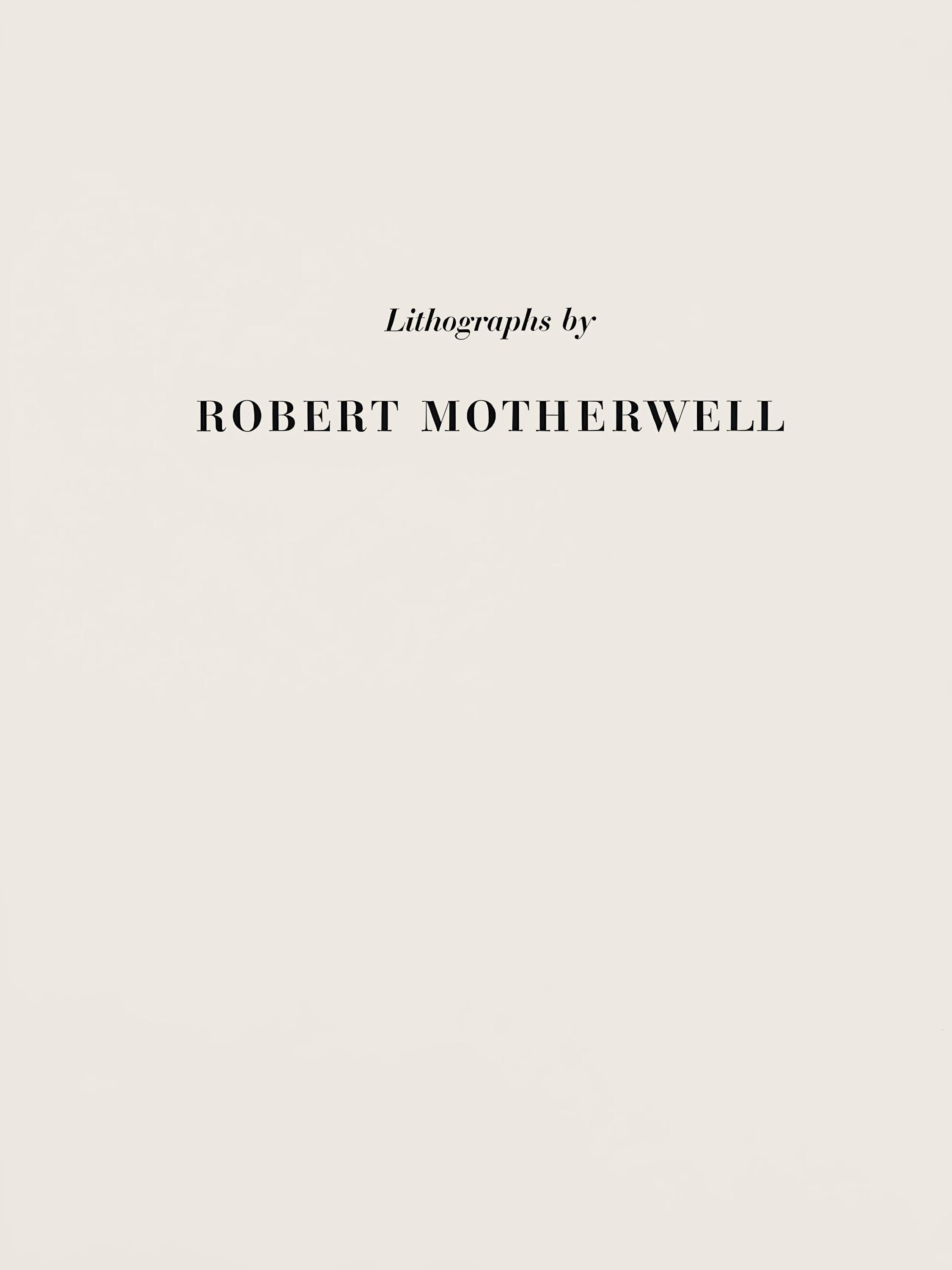 Robert Motherwell, Nocturne VI (Belknap 354-380; Engberg/Banach 415-441), Three Poems, Limited Edition Lithograph