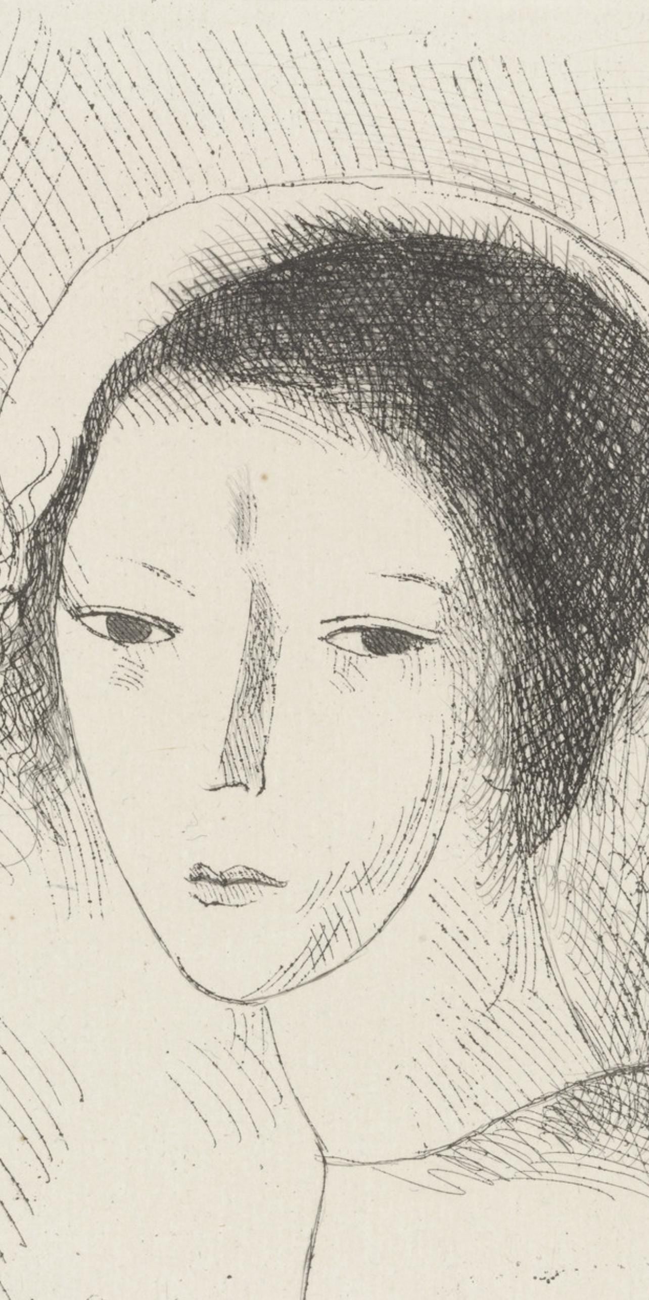 Marie Laurencin, Tête de jeune fille (Marchesseau 250), Du cubisme, Limited Edition Etching