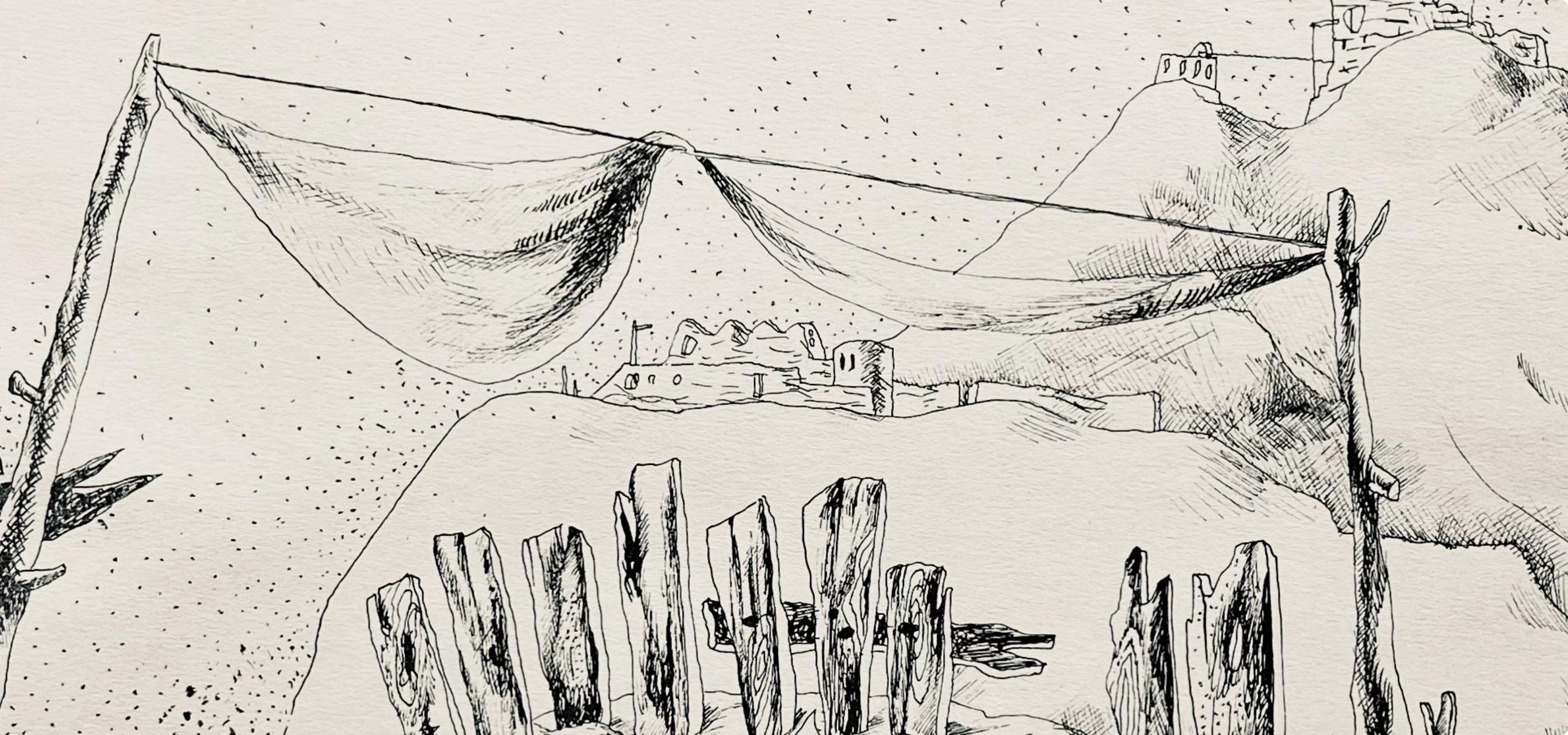 Jean Lurçat, le seigneur individu, huit dessins à la plume, Limited Edition Lithograph