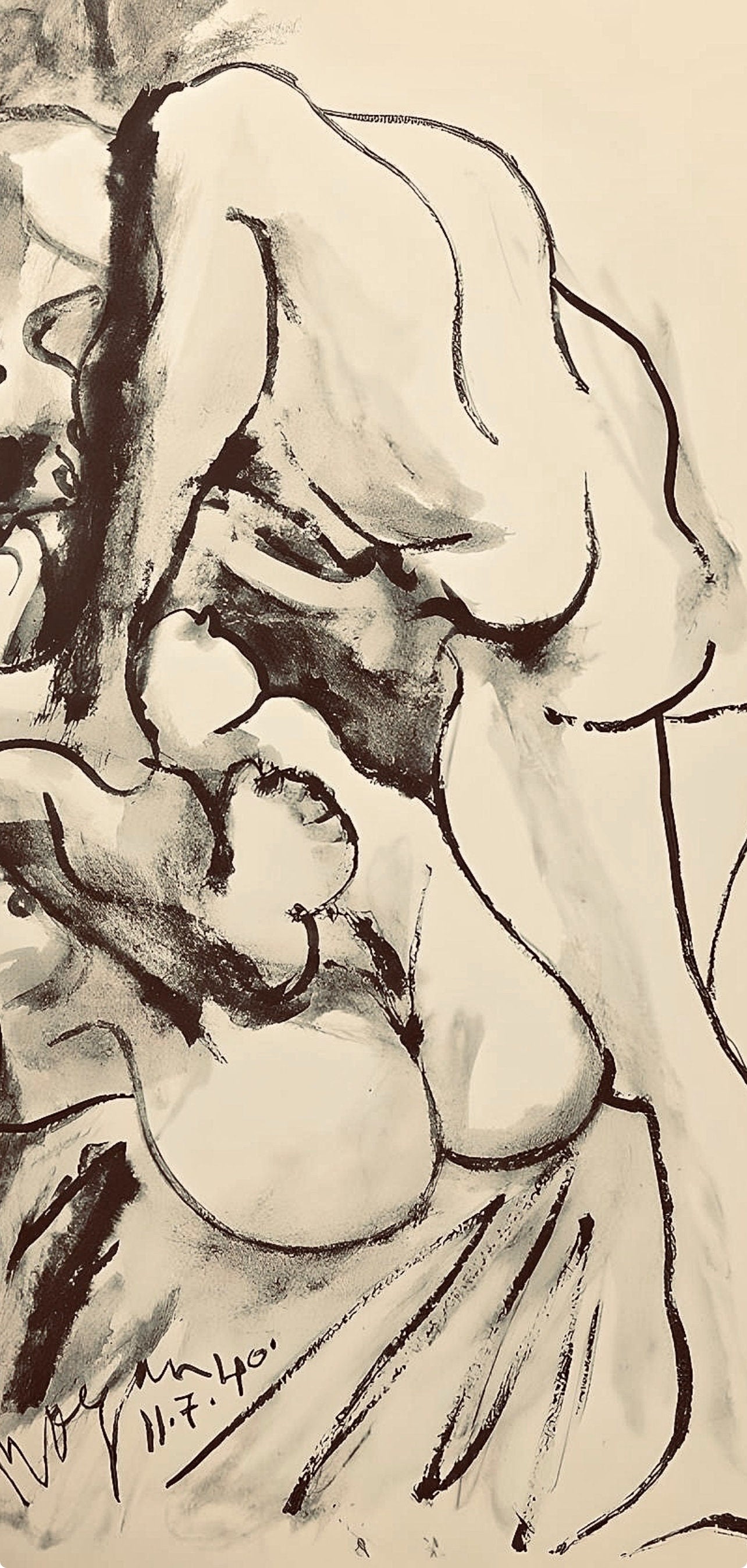 Pablo Picasso, Composition, Carnet de dessins de Picasso, Cahiers d’Art, Limited Edition Lithograph