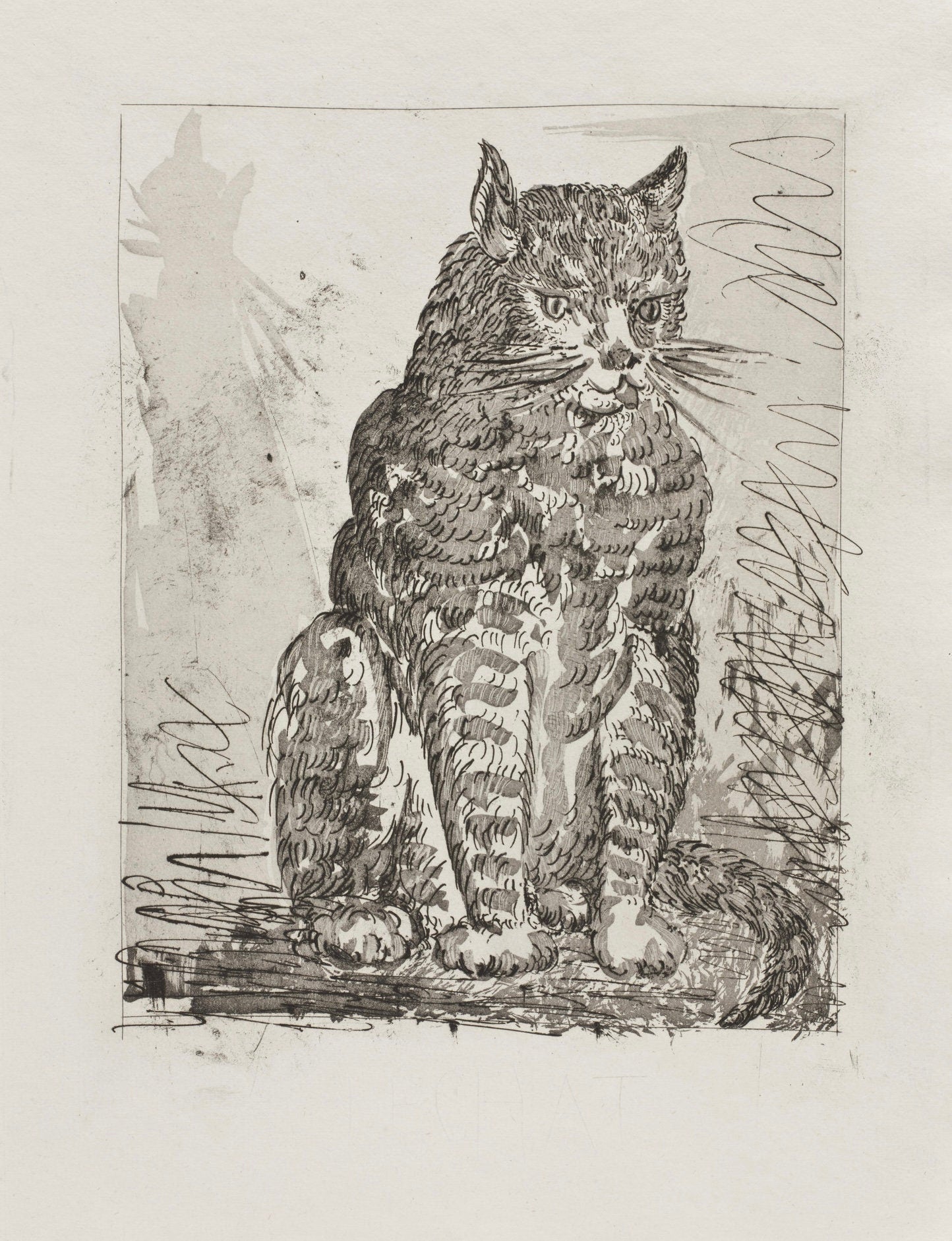 Pablo Picasso, Le Chat, Histoire naturelle, Limited Edition Lithograph