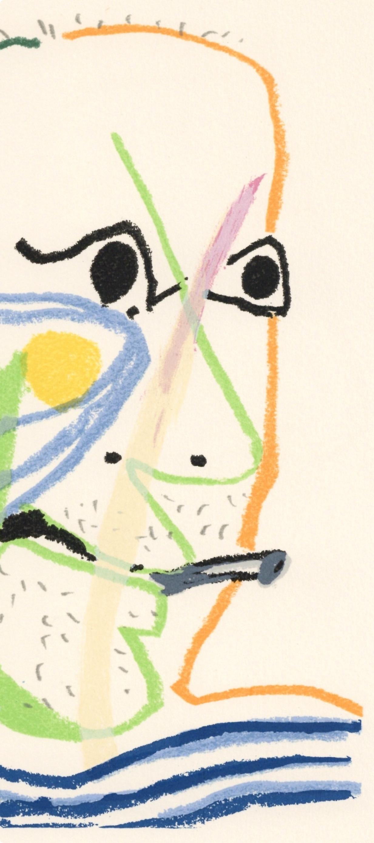 Pablo Picasso, Composition, Le Goût du Bonheur (Cramer 148; Bloch 2013), Limited Edition Mixed Media Lithograph