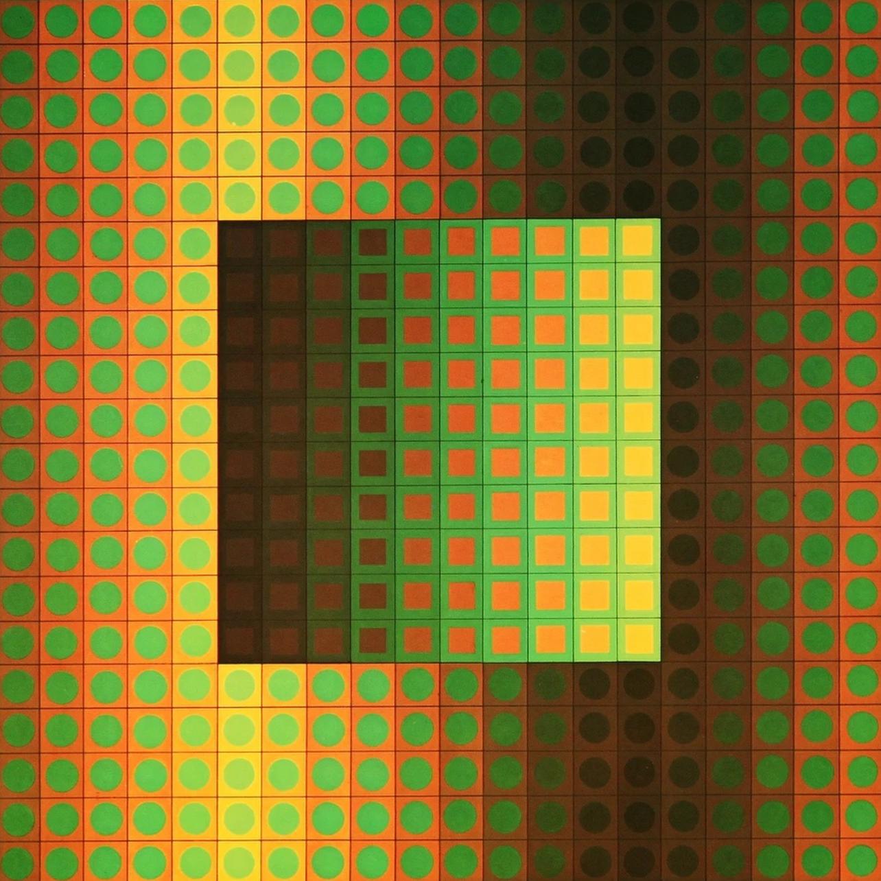 Victor Vasarely, Composition, Folklore Planétaire, Limited Edition Héliogravure