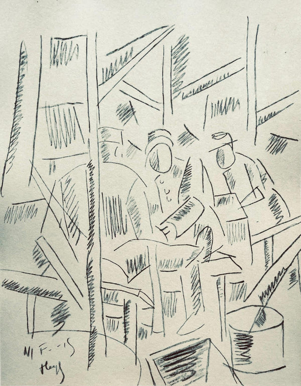 Fernand Léger, Soldats Dans Un Abri, Fernand Léger, Dessins de Guerre, Limited Edition Lithograph