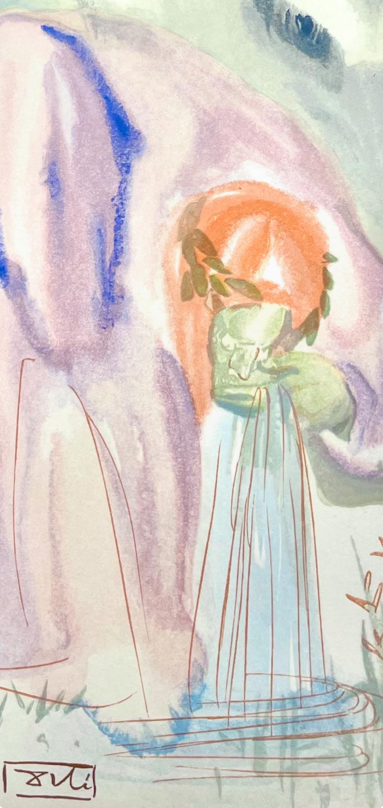 Salvador Dali, Fegefeuer XXI (Field 189-200; Michler/Löpsinger 1039-1138), Die Göttliche Komödie, Signed, Limited Edition Woodcut