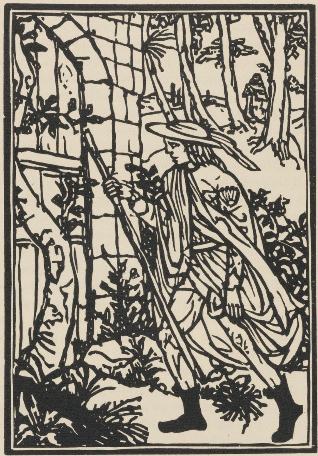 Émile Bernard, Composition (Morane, No. 100), Les Petites Fleurs de St. Françoise, Limited Edition Woodcut