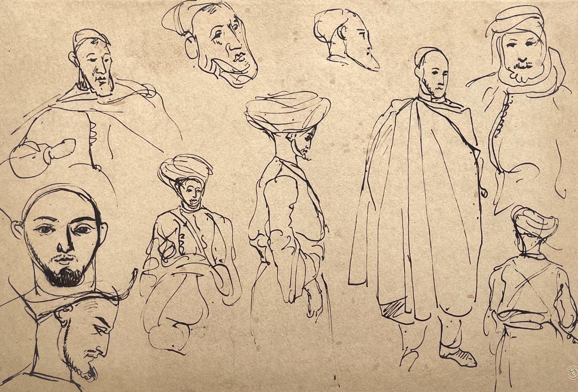 Eugène Delacroix, Composition, Trente et un Dessins et Aquarelles du Maroc, Limited Edition Lithograph