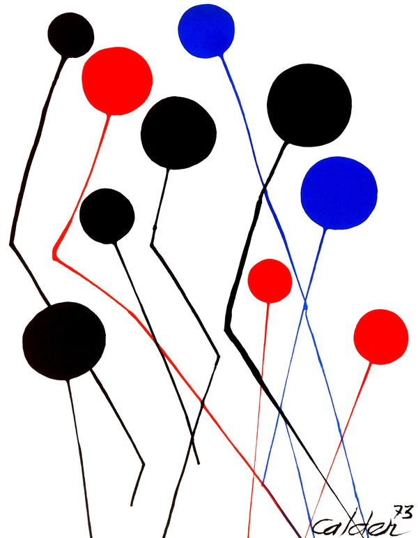 Alexander Calder, The Blue Balloon, Spanish Refugee Aid, Limited Edition Lithograph