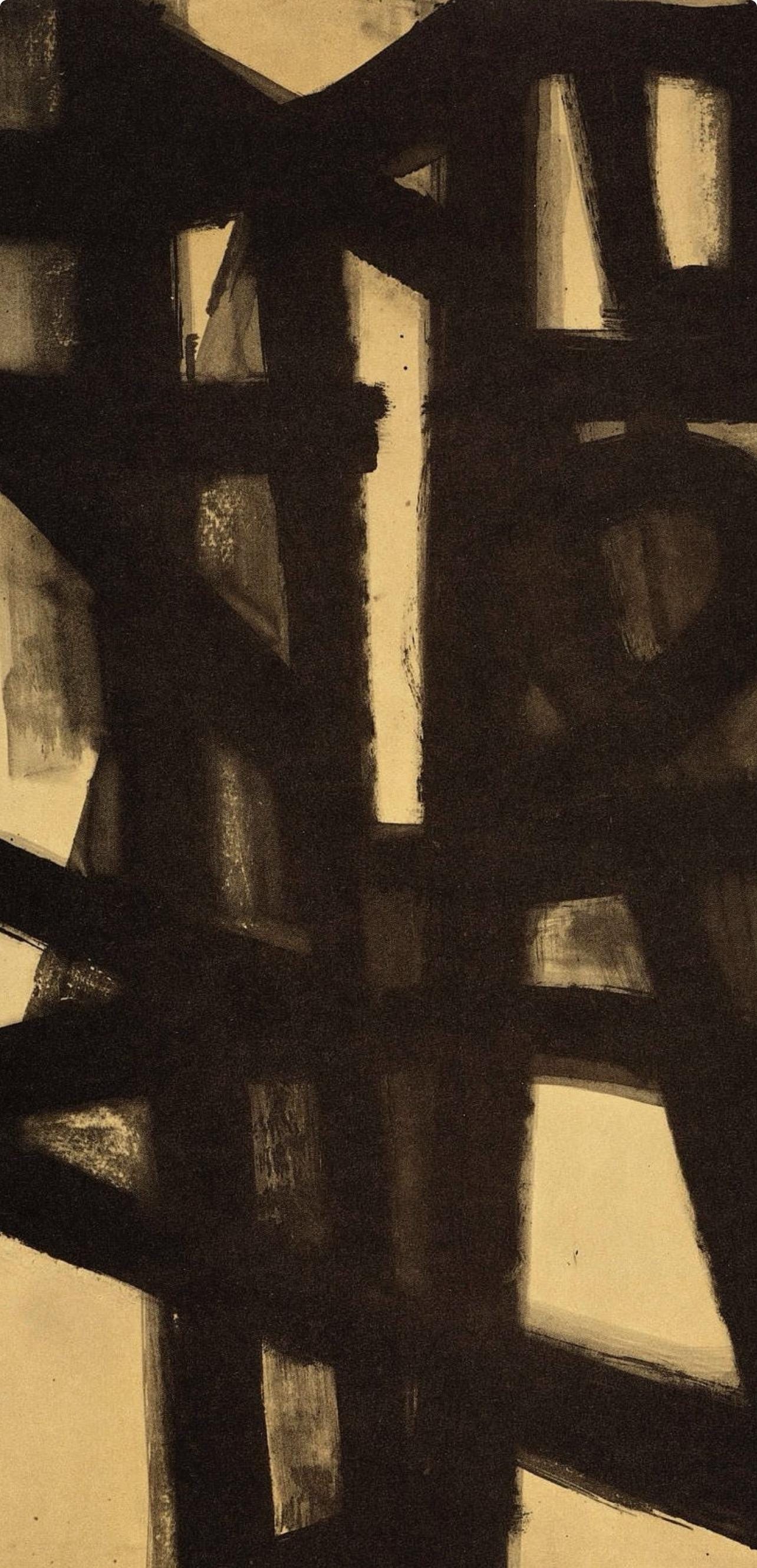 Pierre Soulages, Composition, Pierre Soulages, Peintres d'aujourd'hui, Limited Edition Lithograph