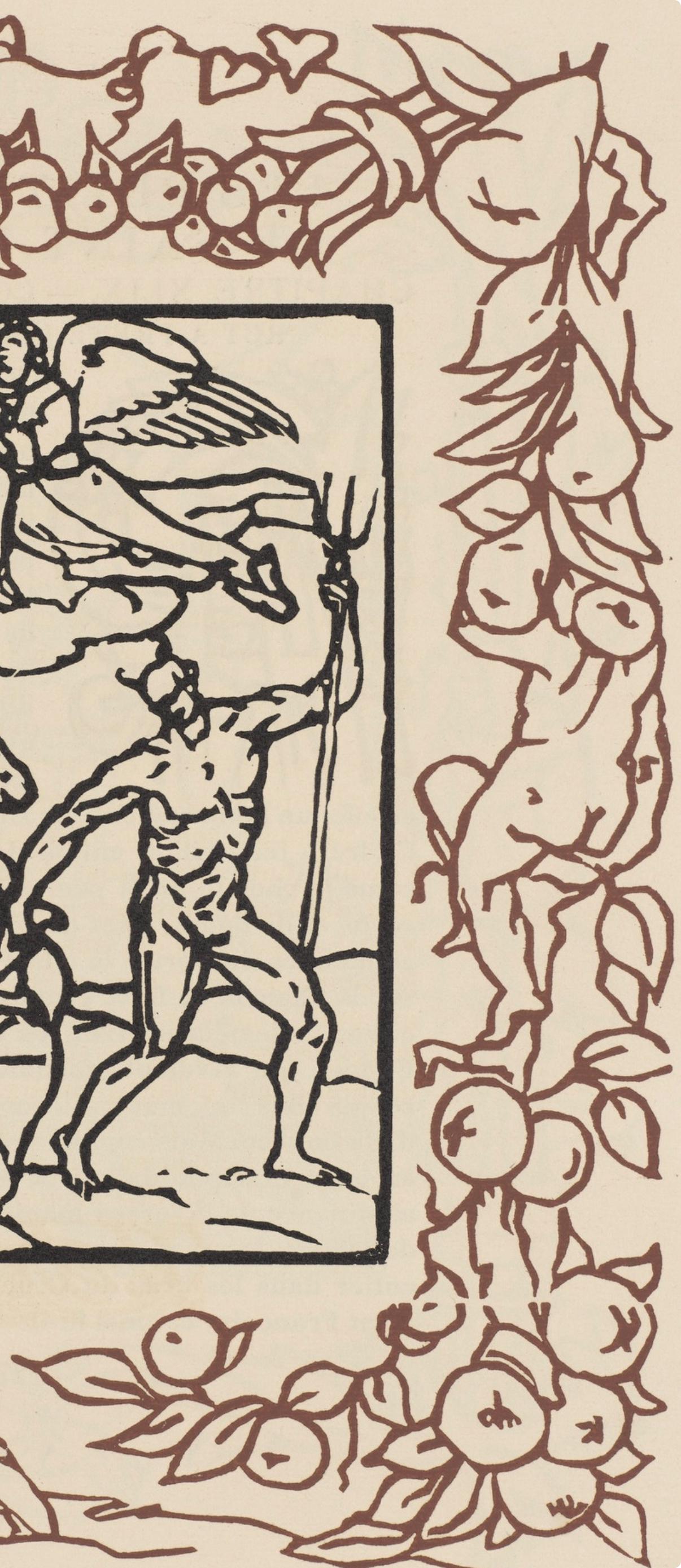 Émile Bernard, Composition (Morane, No. 100), Les Petites Fleurs de St. Françoise, Limited Edition Woodcut