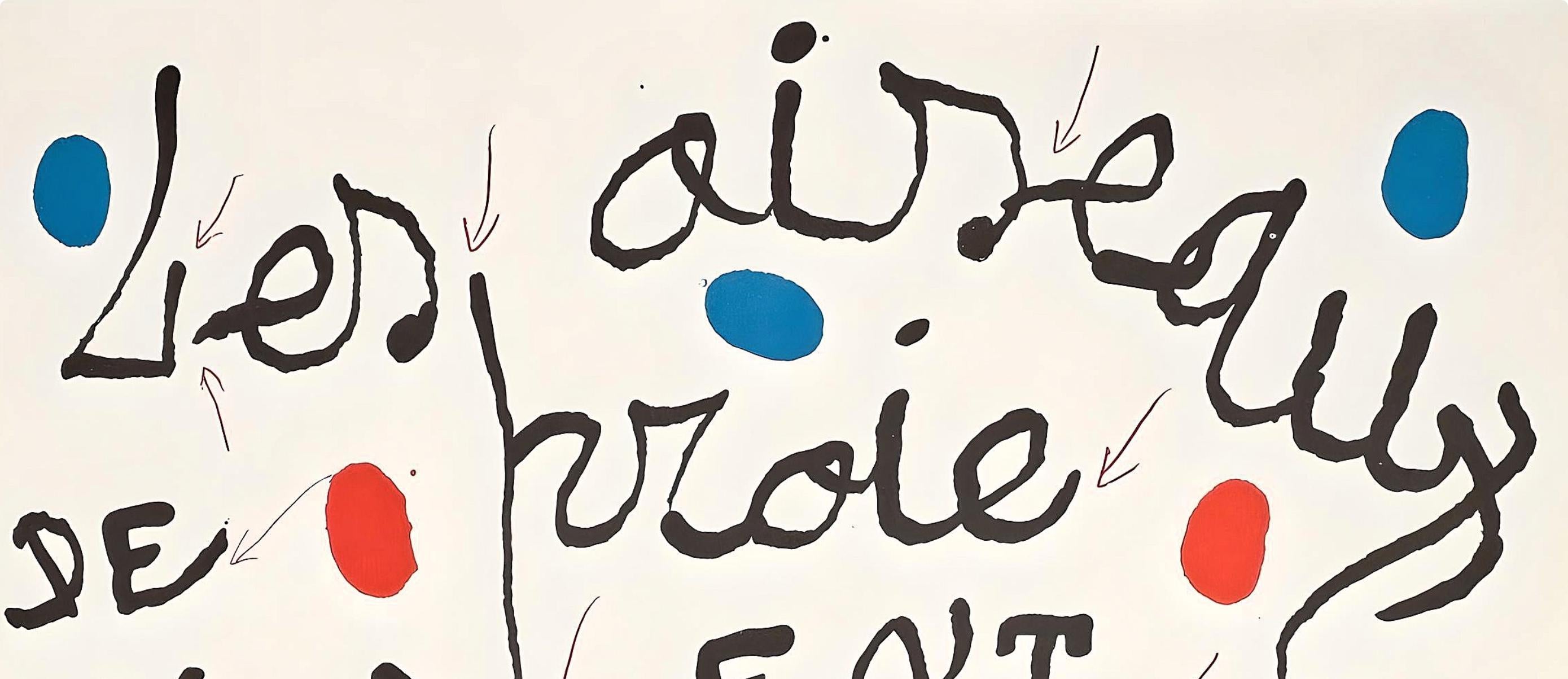 Joan Miró, Poême pour Dorothea Tanning, XXe siècle, Limited Edition Lithograph