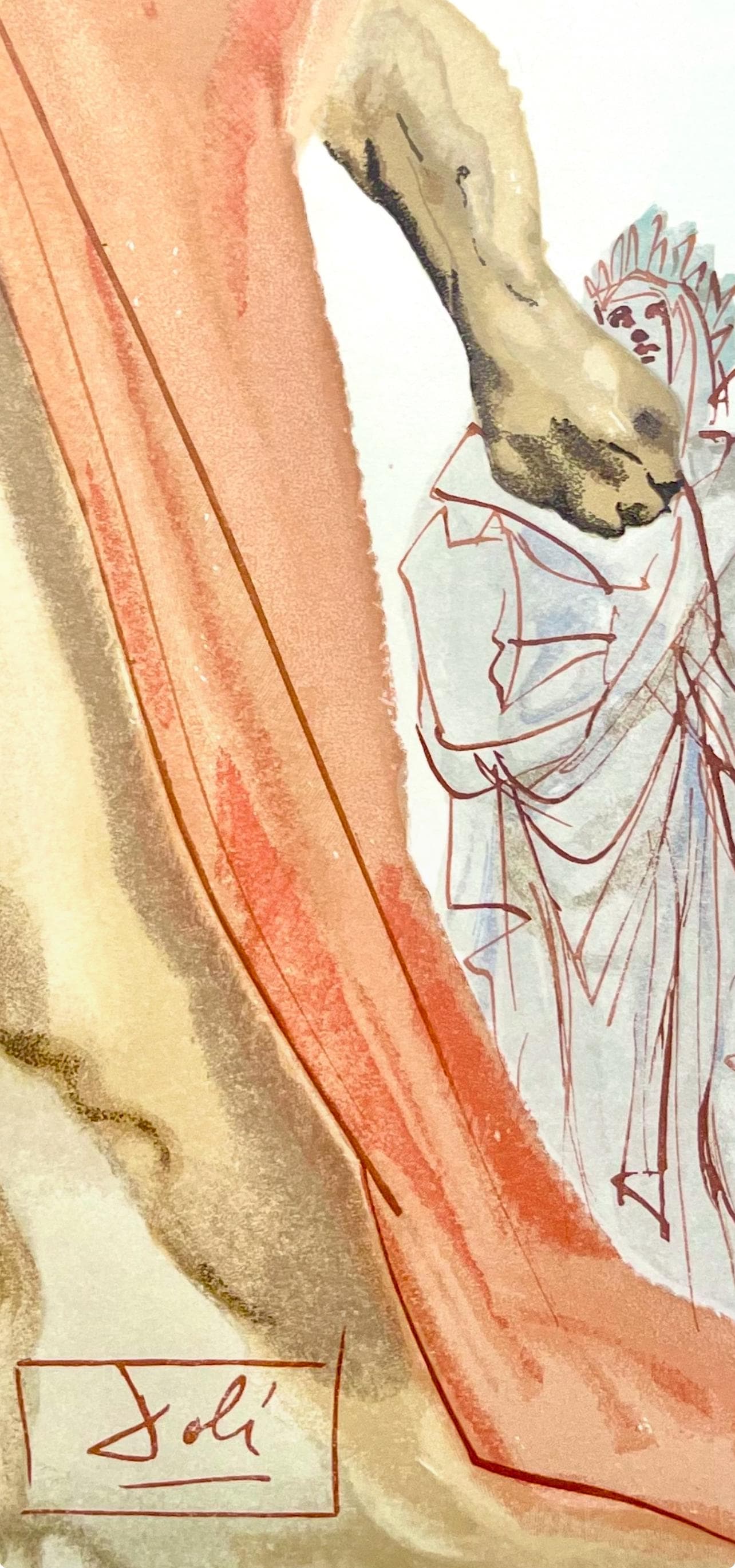 Salvador Dali, Fegefeuer V (Field 189-200; Michler/Löpsinger 1039-1138), Die Göttliche Komödie, Signed, Limited Edition Woodcut
