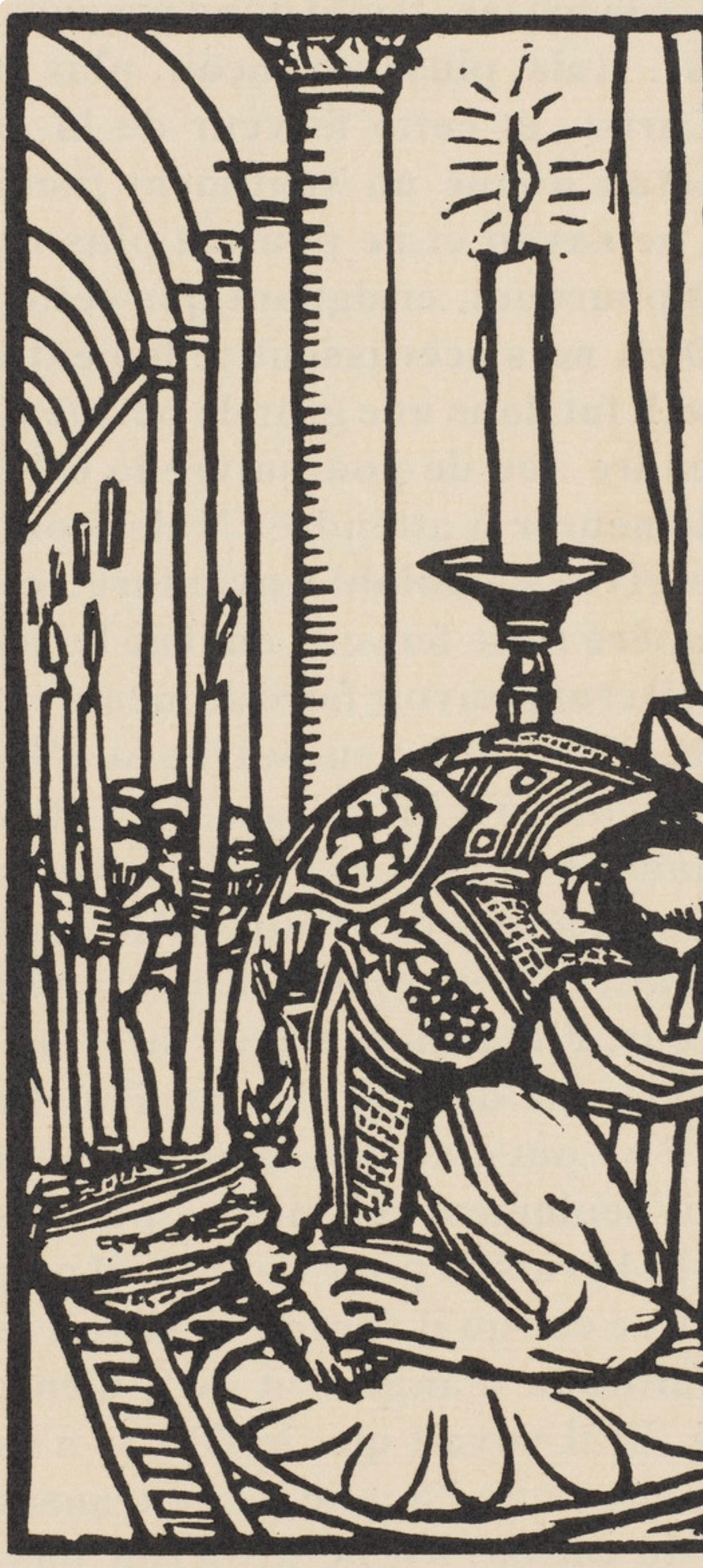 Émile Bernard, Composition (Morane, No. 100), Les Petites Fleurs de St. Françoise, Limited Edition Woodcut