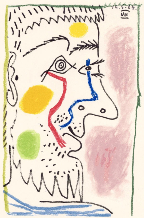 Pablo Picasso, Composition, Le Goût du Bonheur (Cramer 148; Bloch 2013), Limited Edition Mixed Media Lithograph