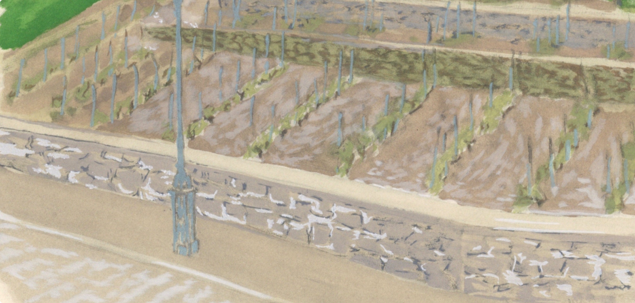 Maurice Brianchon, La Vigne de Paris, Vins, Fleurs et Flammes, Limited Edition Lithograph