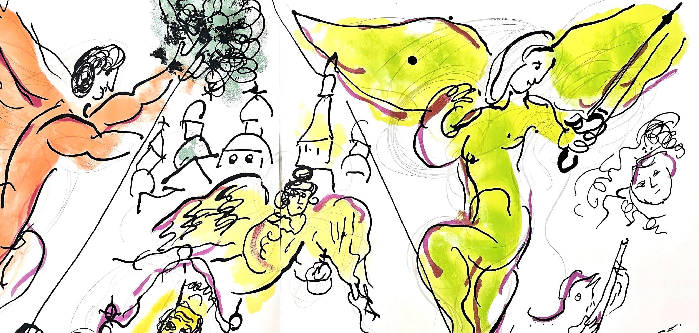 Marc Chagall, Composition (Cramer 61), Le Plafond de l'Opéra de Paris, Limited Edition Lithograph