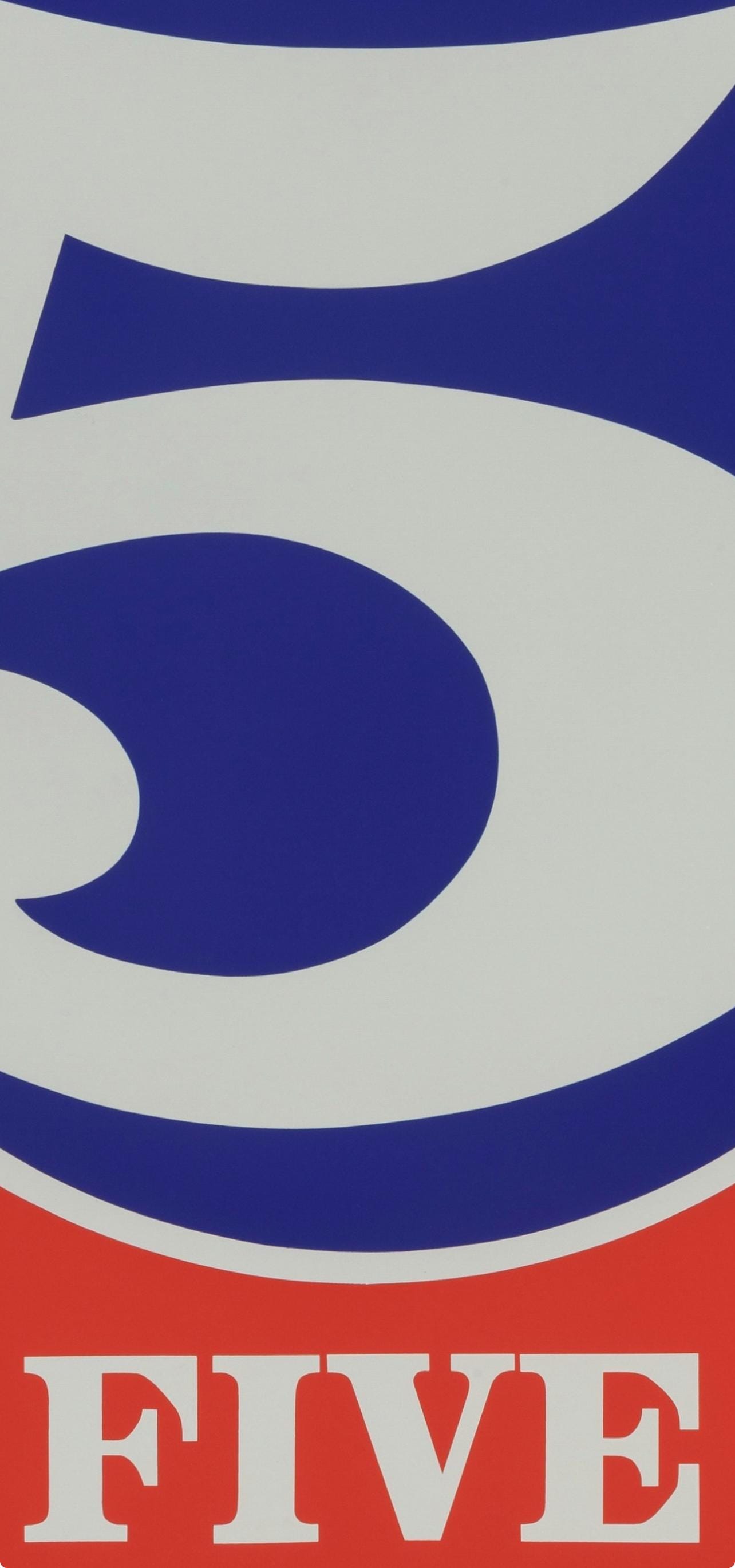 Robert Indiana, Five (Sheehan 46-55), Numbers, Limited Edition Silkscreen