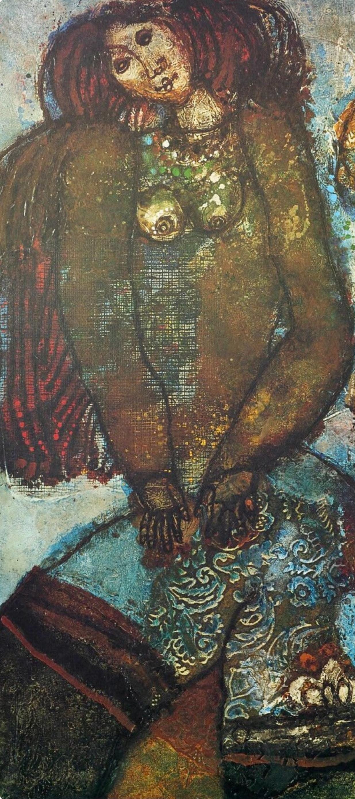 Théo Tobiasse, Ram's Horn, Original Edition Offset Lithograph