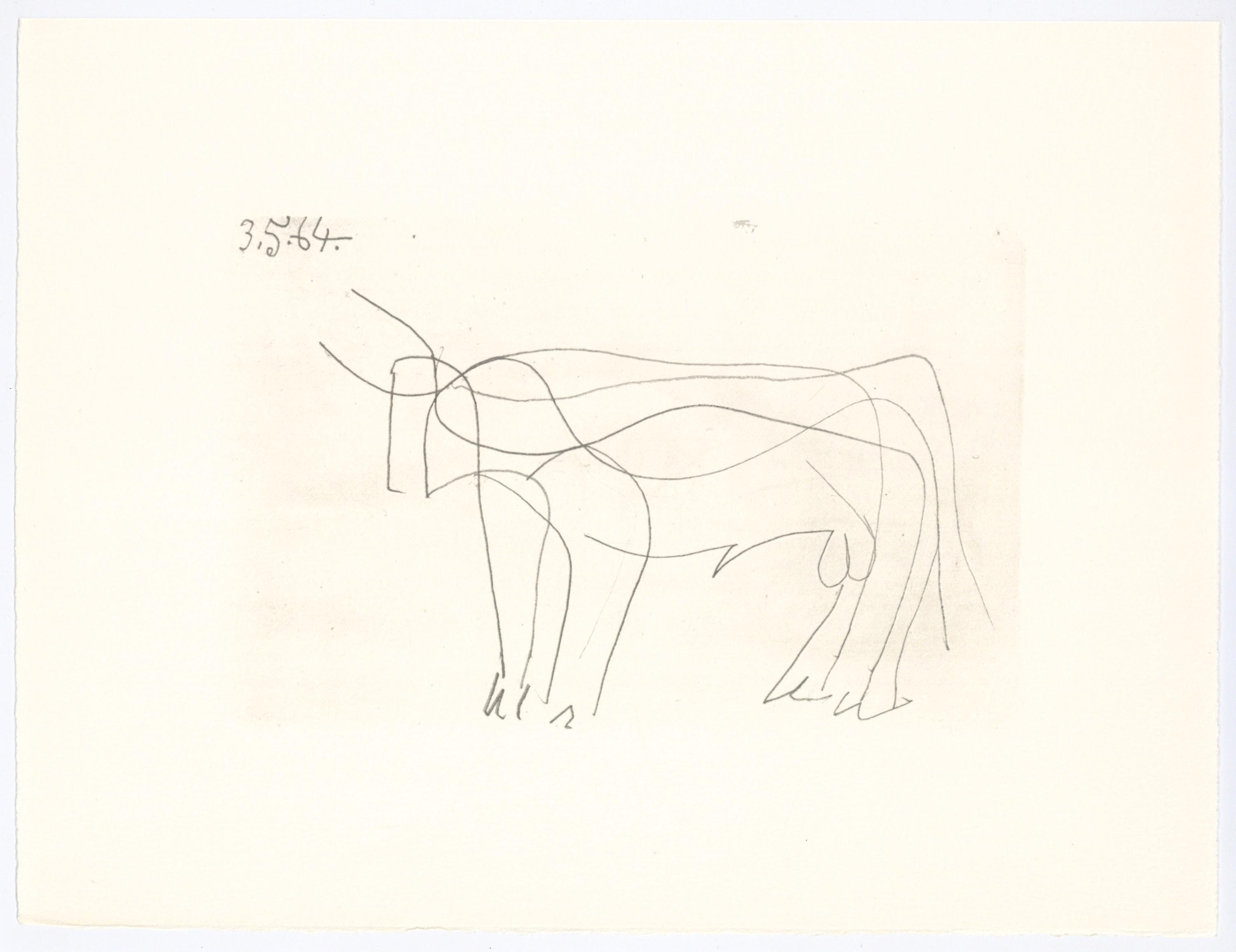 Pablo Picasso, Composition, Le Goût du Bonheur (Cramer 148; Bloch 2013), Limited Edition Mixed Media Lithograph