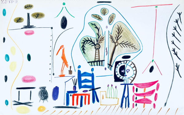 Pablo Picasso, Composition (Cramer 101), Carnet de la Californie, Limited Edition Lithograph