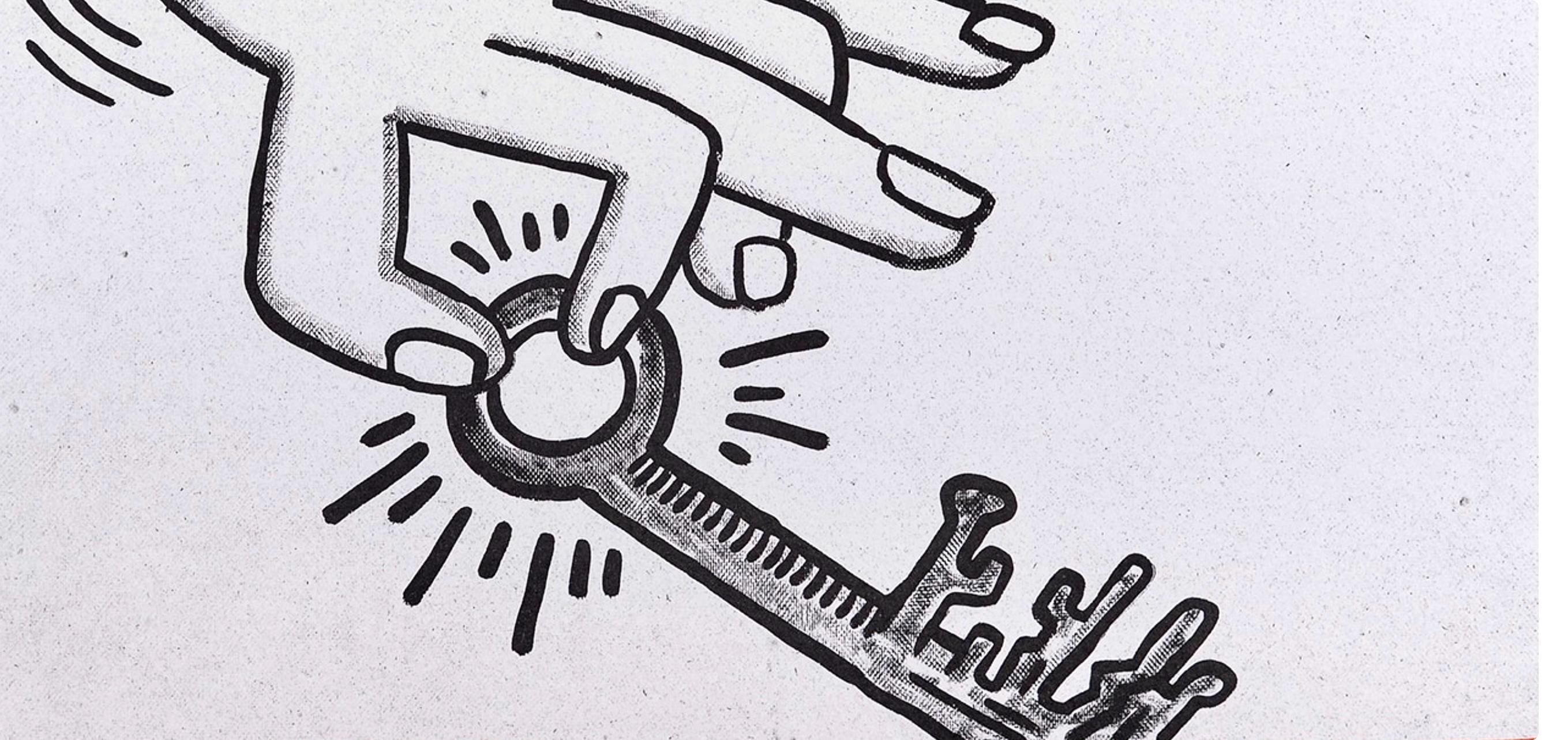 Keith Haring, Composition, Against All Odds, Limited Edition Lithograph