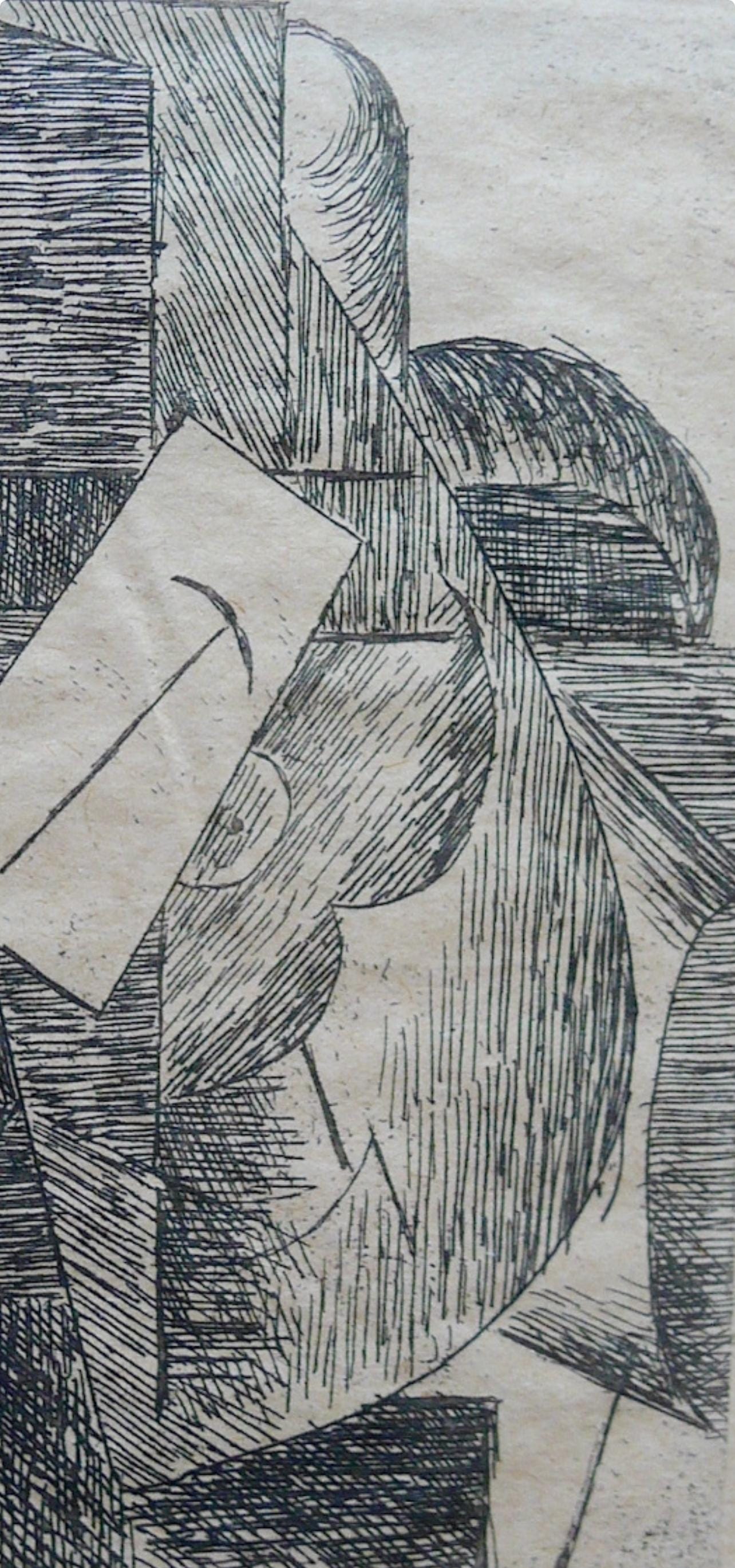 Pablo Picasso, L'Homme au chapeau (Bloch 29; Baer 42; Cramer 46), Du cubisme, Limited Edition Etching