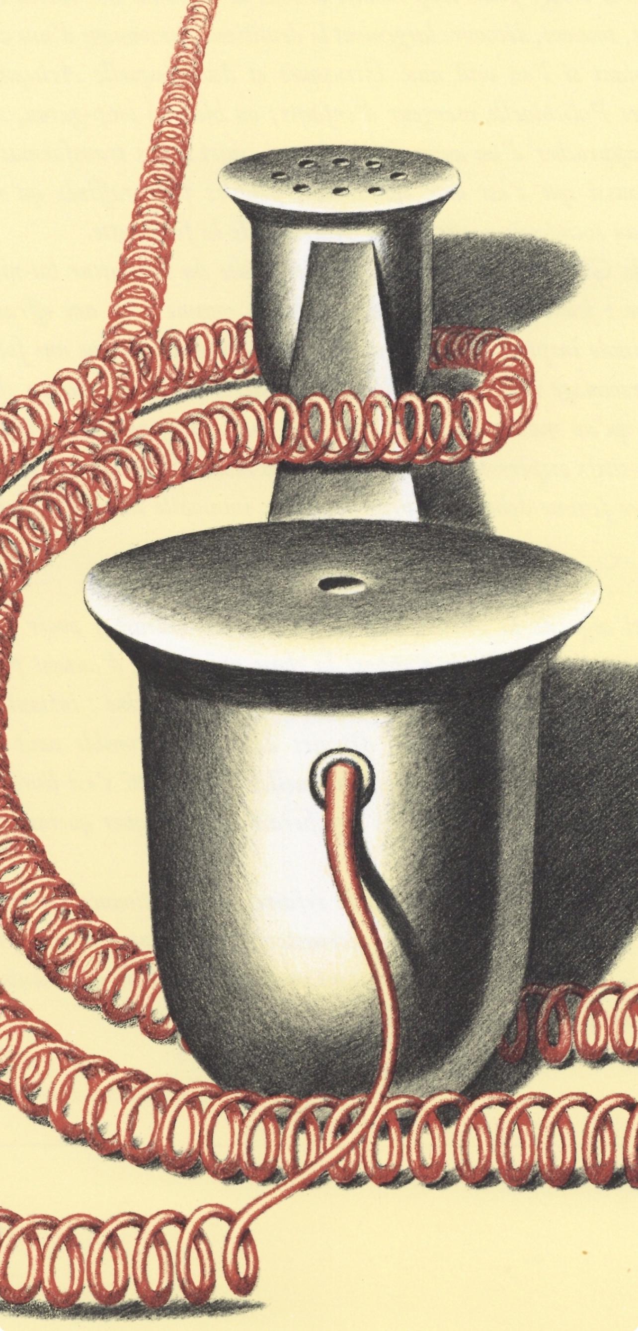 Konrad Klapheck, Composition, Hommage à Aimé et Marguerite Maeght, Derrière le miroir, Limited Edition Lithograph