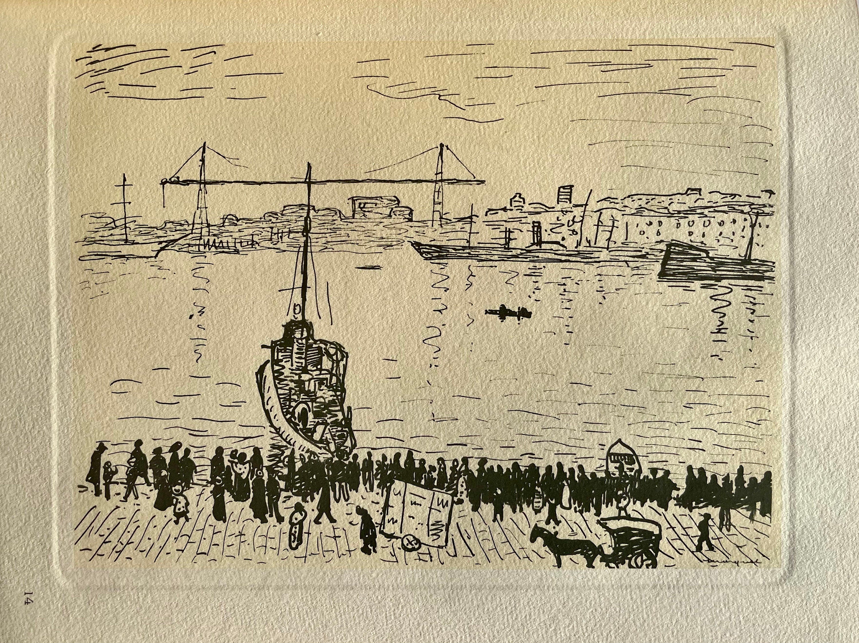 Albert Marquet, Marseille: Le vieux port, Marquet, Limited Edition Lithograph