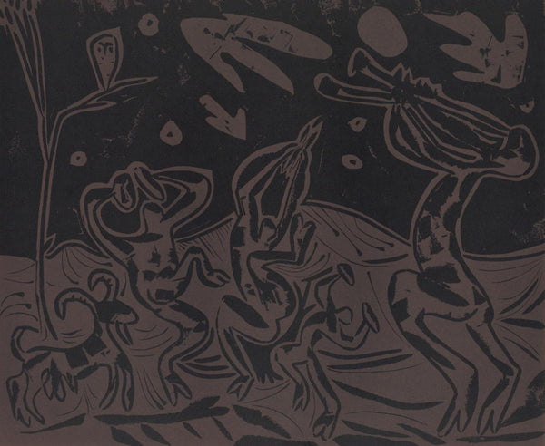 Pablo Picasso, Nocturnal Dance with an Owl (Orozco 214), Grabados al linóleo, Limited Edition Linocut