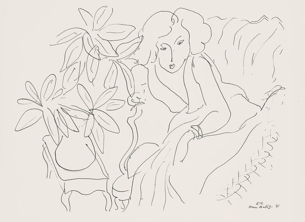 Henri Matisse, Série E, var. 12 (Duthuit 9), Henri Matisse, Dessins, Thèmes et variations, Limited Edition Lithograph