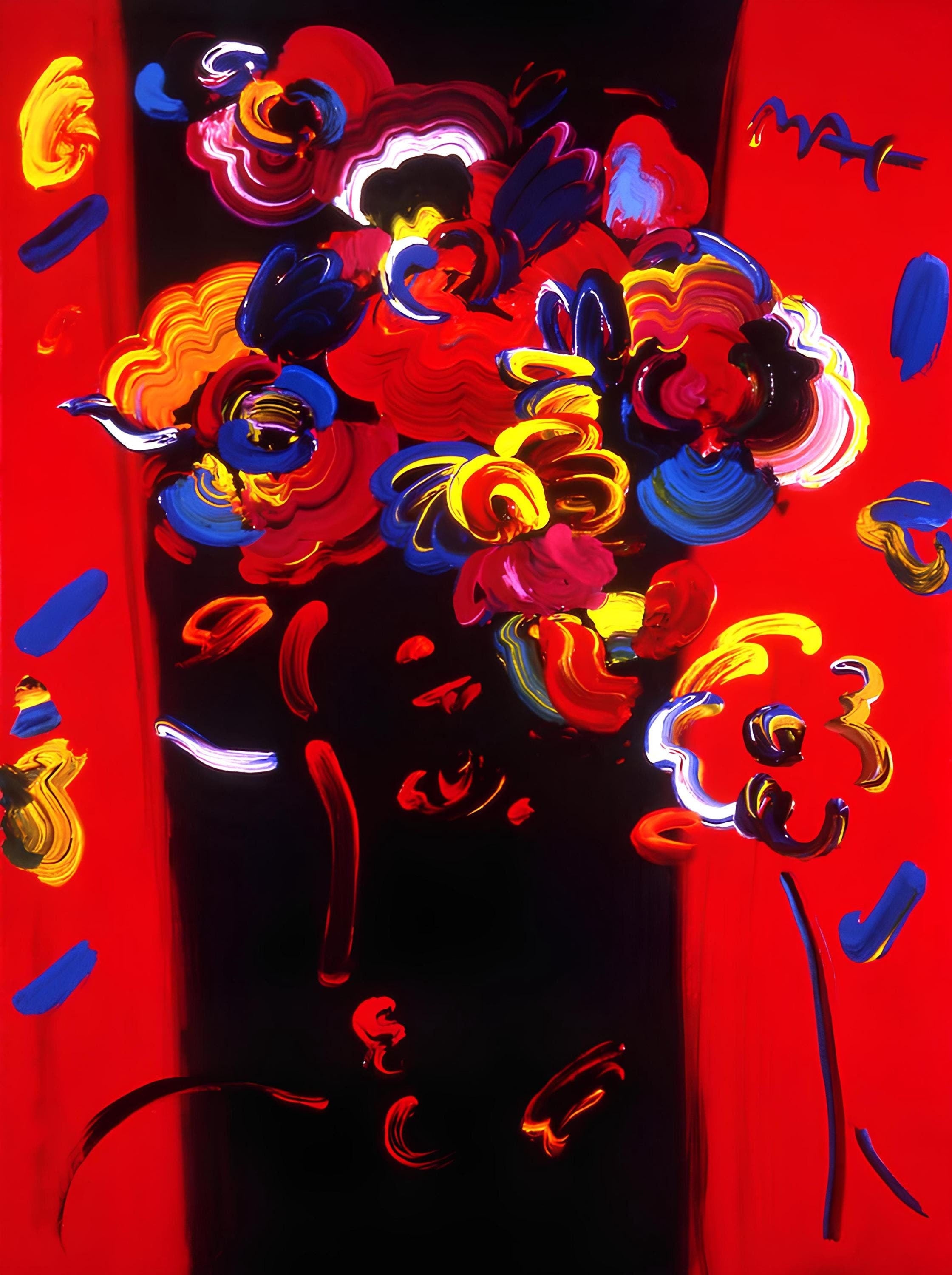 Peter Max, Roseville Profile, 1999, Hand Signed, Official Edition Offset Lithograph