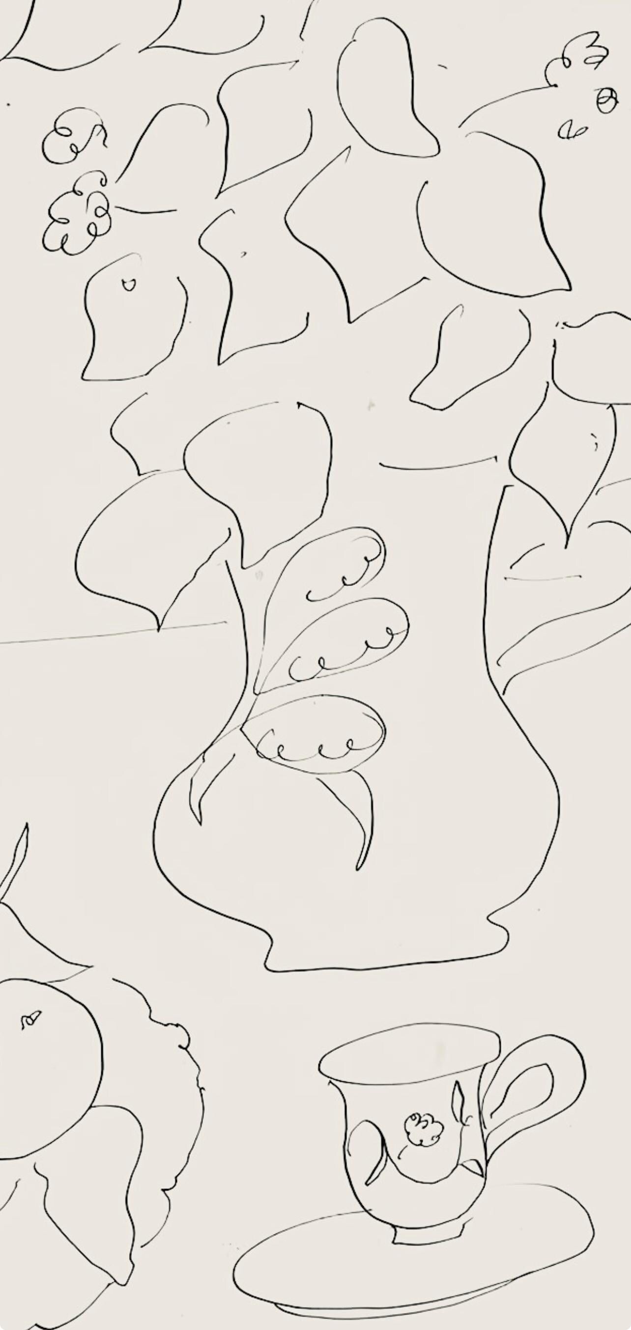 Henri Matisse, Série A, var. 6 (Duthuit 9), Henri Matisse, Dessins, Thèmes et variations, Limited Edition Lithograph