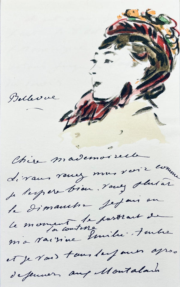 Édouard Manet, Composition, Édouard Manet, Letters with Aquarelles, Limited Edition Lithograph