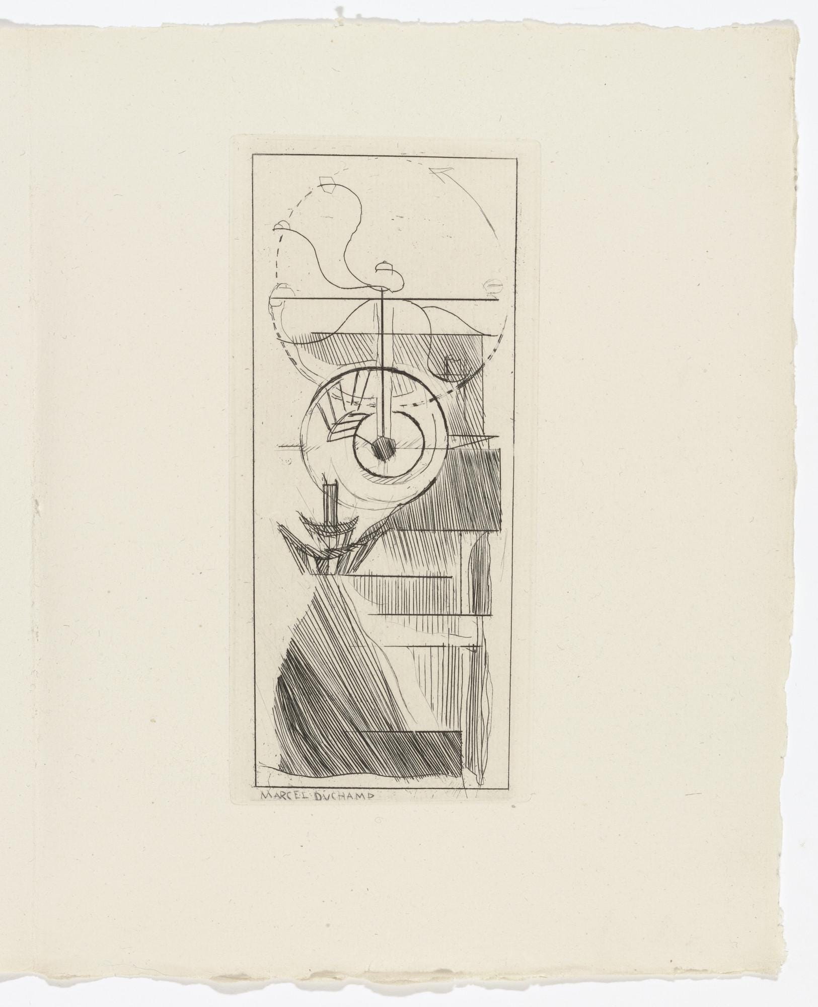 Marcel Duchamp, Composition, Du cubisme, Limited Edition Etching