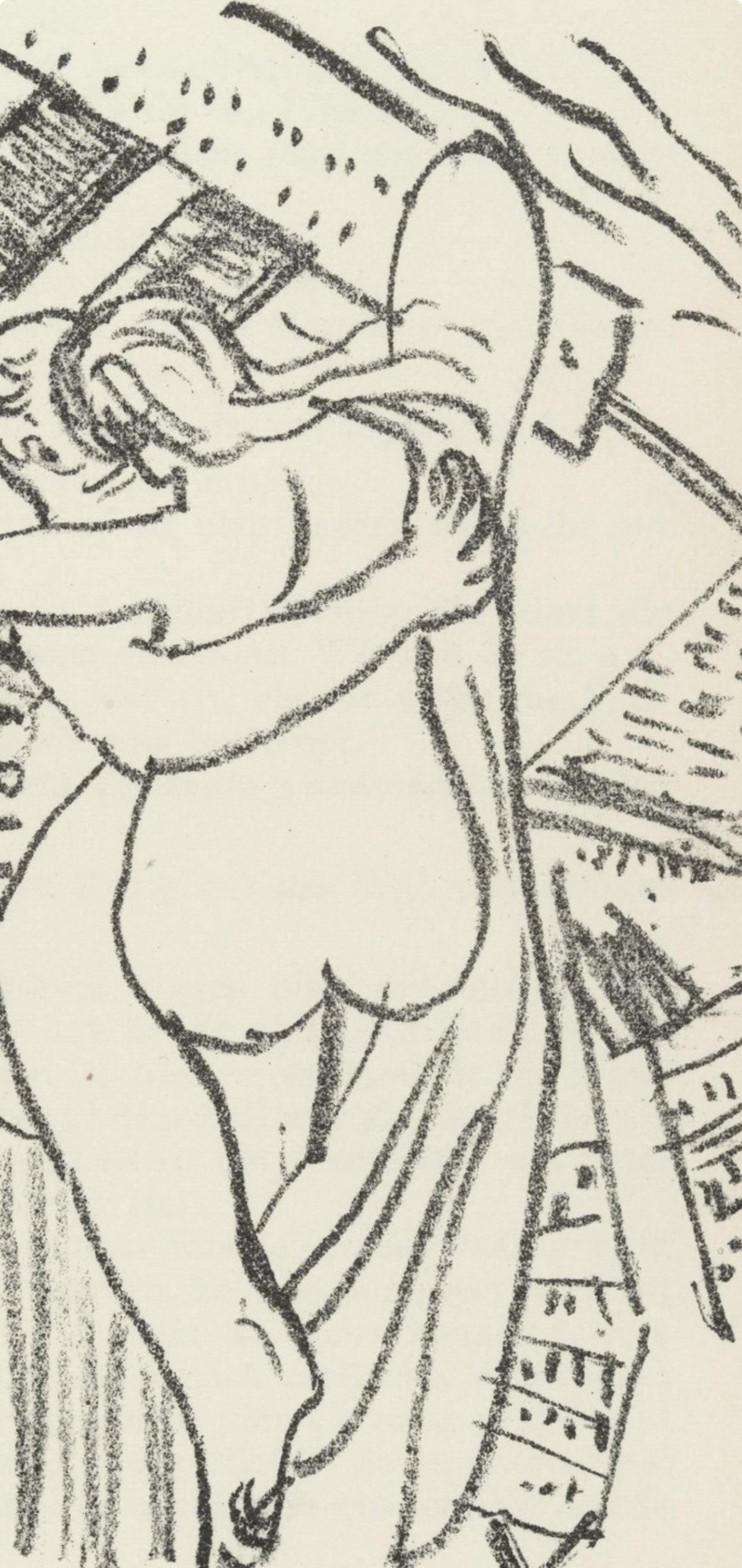 Max Beckmann, Composition (Gallwitz 286; Hofmaier 323-329; Rifkind 150 1-7), Der Mensch ist kein Haustier, Limited Edition Lithograph